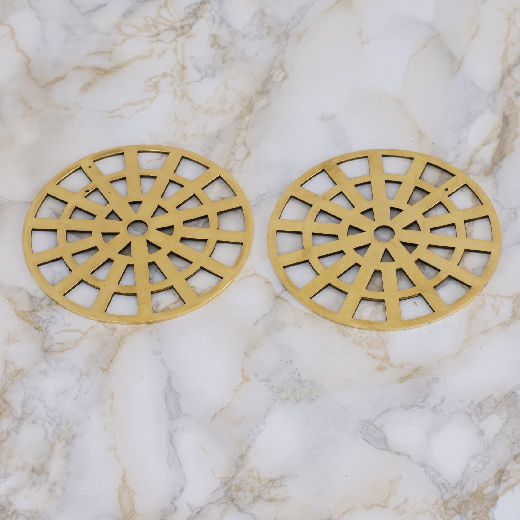Solid Brass Smooth Floor Drain | Square Grate Shower Drain Cover