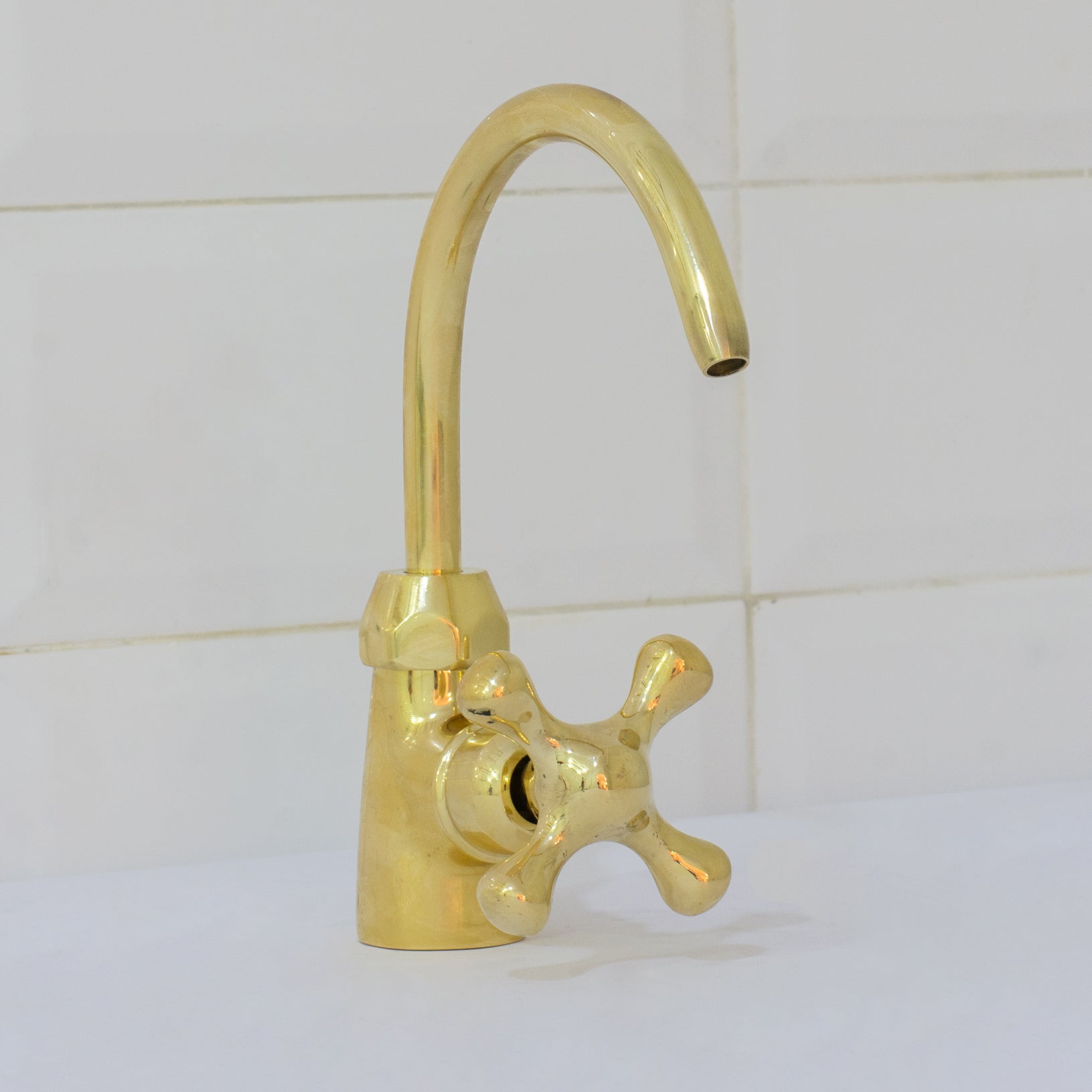 Unlacquered Brass Kitchen Water Dispenser, Cold Water Faucet, Water Filter Faucet, Small Sink Faucet