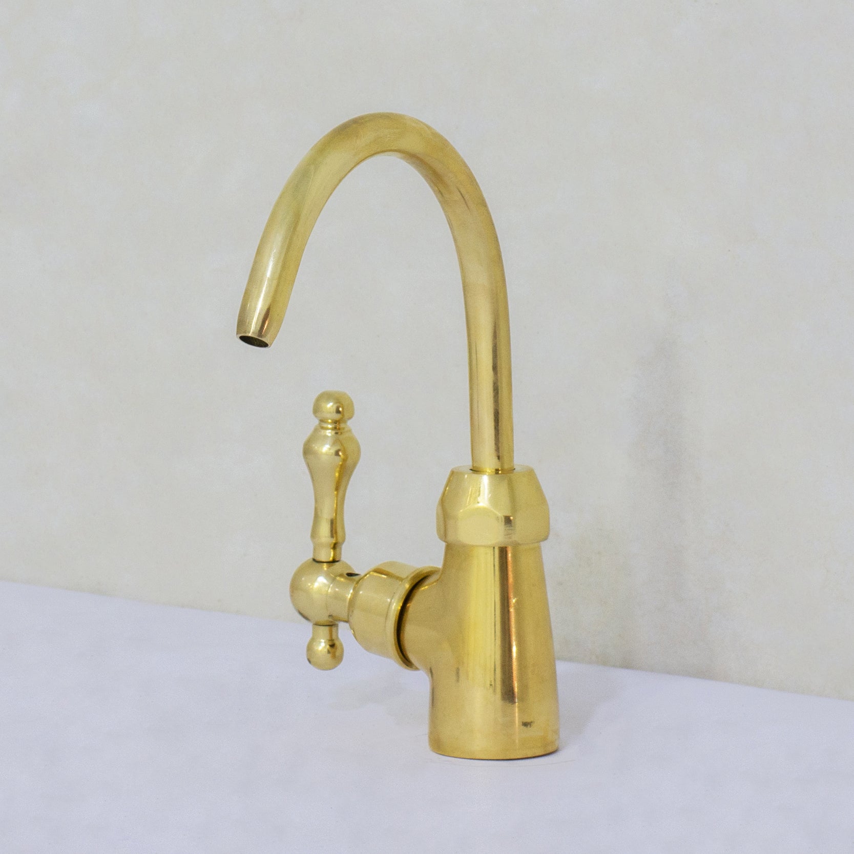 Unlacquered Brass Kitchen Water Dispenser, Cold Water Faucet, Water Filter Faucet, Small Sink Faucet