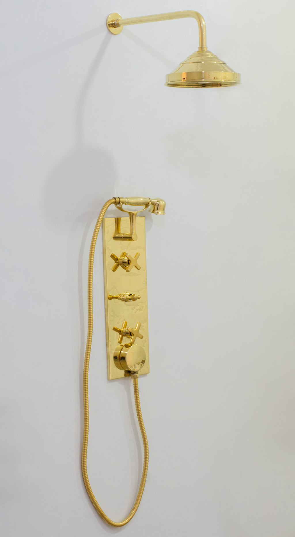 Solid Brass Built-In Shower System – Concealed Rainfall Showerhead with Handheld – Wall-Mounted Shower Set