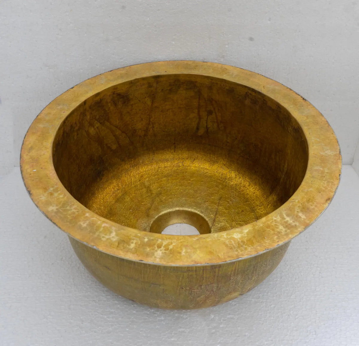 Unlacquered Brass Round Kitchen Bar Sink, Island Undermount Sink