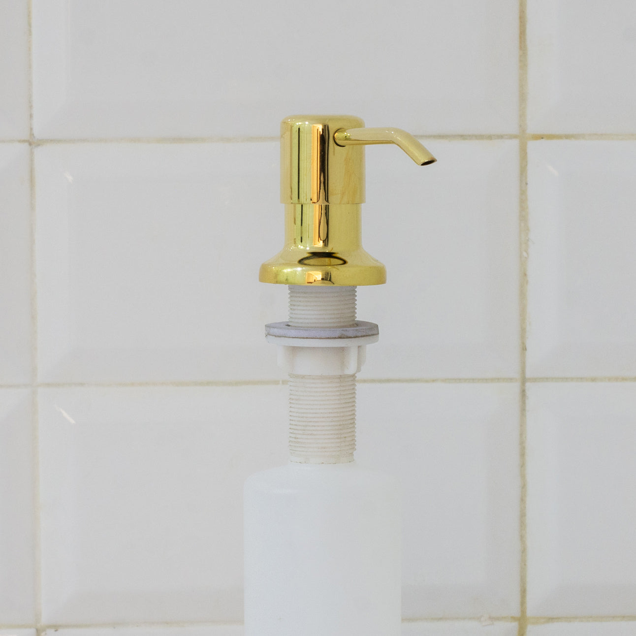 Soap Dispenser, Unlacquered Brass, Kitchen Sink Soap Dispenser