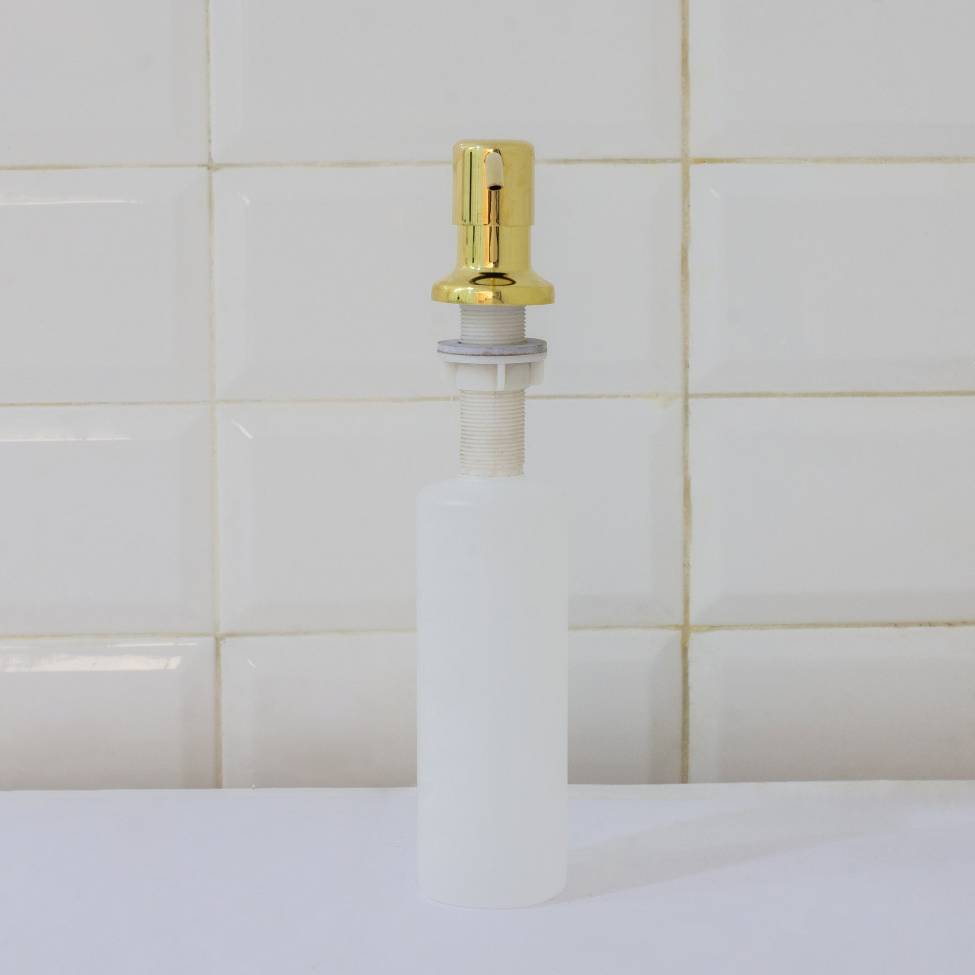 Soap Dispenser, Unlacquered Brass, Kitchen Sink Soap Dispenser