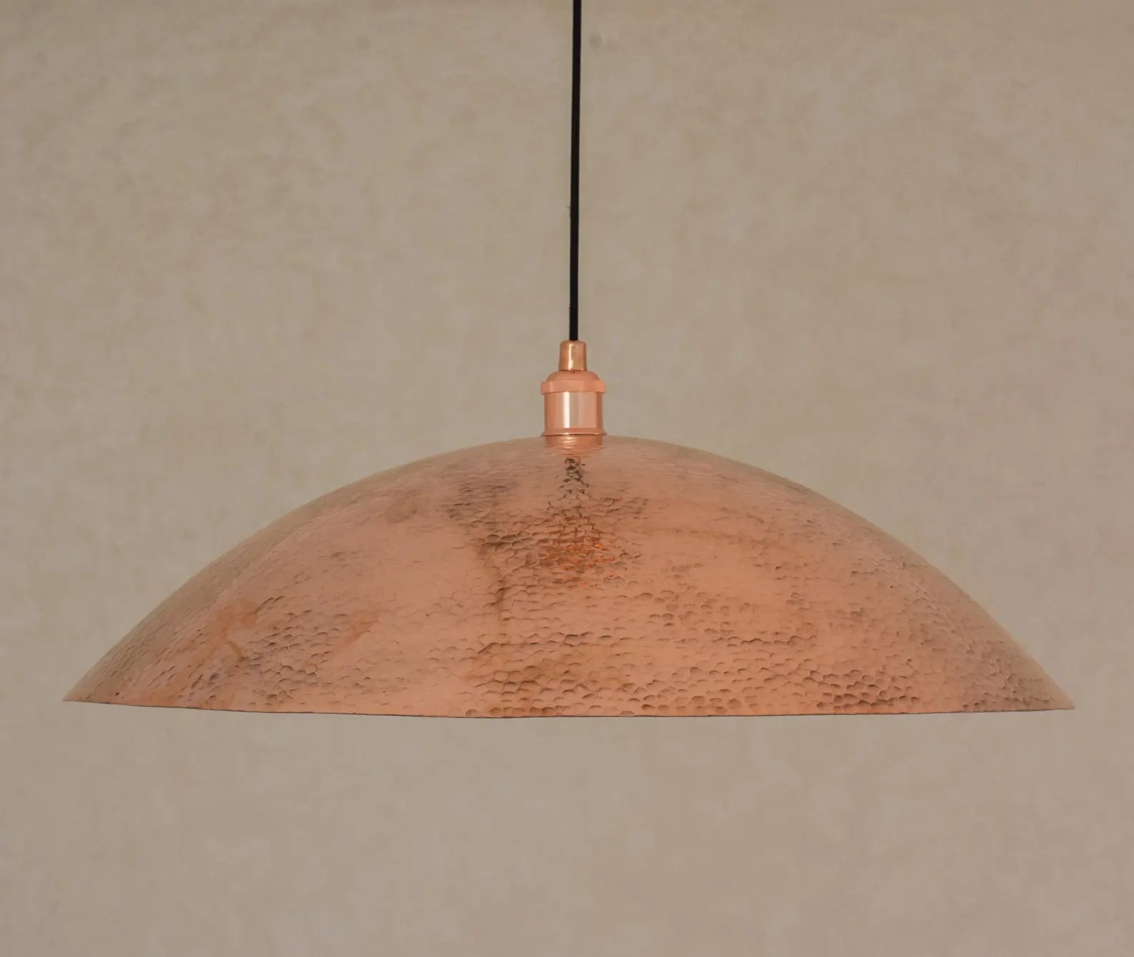 Customizable Large Unlacquered Copper Pendant Light, Ceiling Copper Light Fixture
