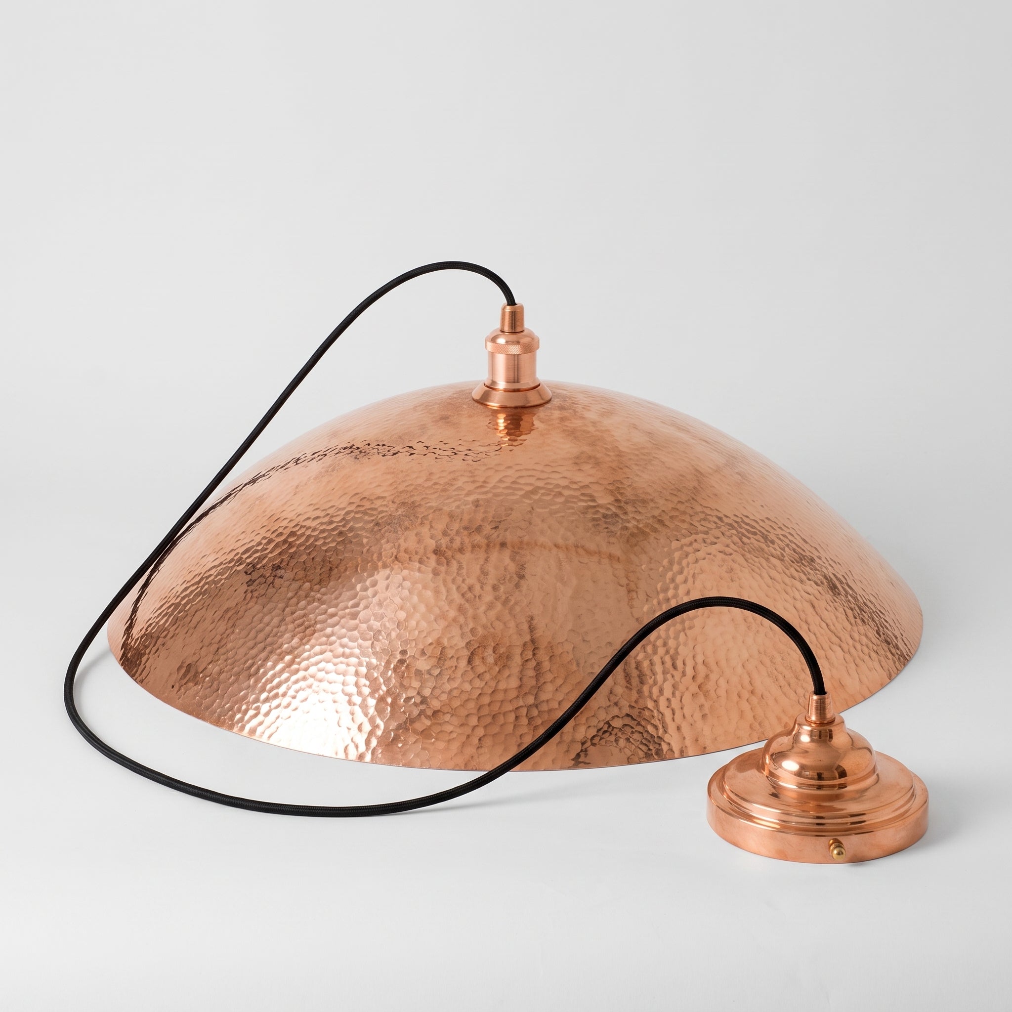 Customizable Large Unlacquered Copper Pendant Light, Ceiling Copper Light Fixture