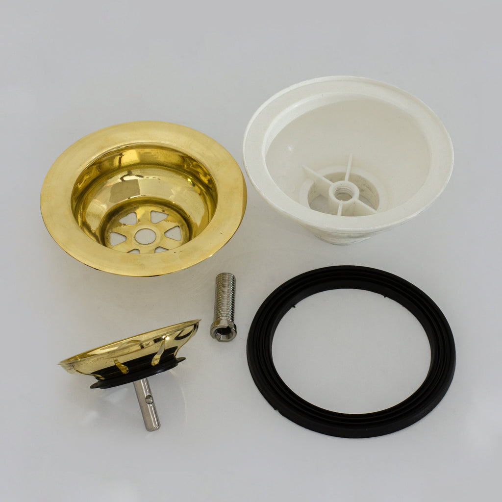 Unlacquered Brass Kitchen Strainer Basket, Kitchen Sink Drain, Drain Stopper Plug, Basket Strainer