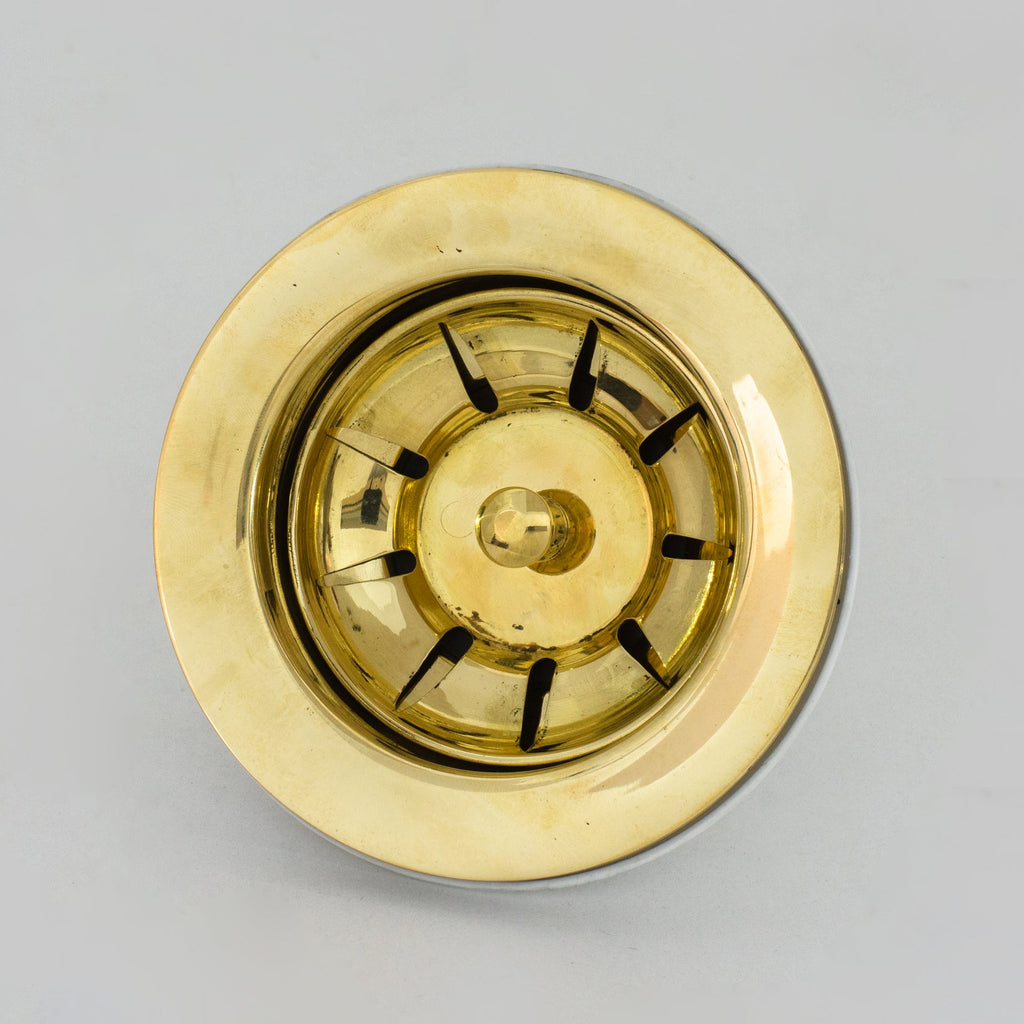 Unlacquered Brass Kitchen Strainer Basket, Kitchen Sink Drain, Drain Stopper Plug, Basket Strainer