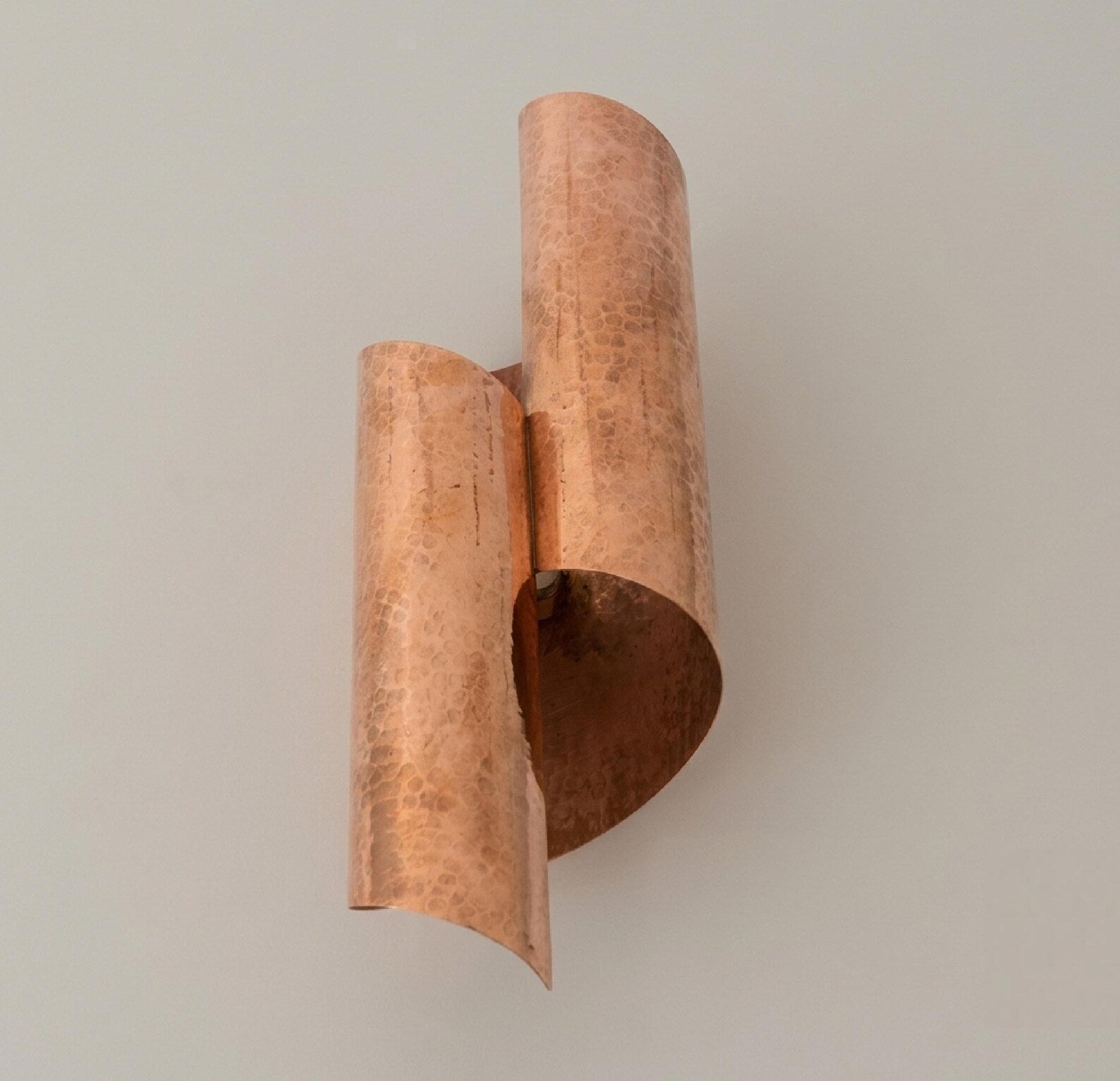 Hammered Copper Wall Sconce, Modern Minimalist Wall Light, Hallway Bathroom Lighting