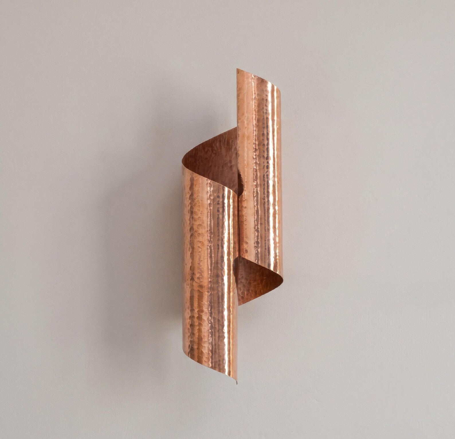 Hammered Copper Wall Sconce, Modern Minimalist Wall Light, Hallway Bathroom Lighting