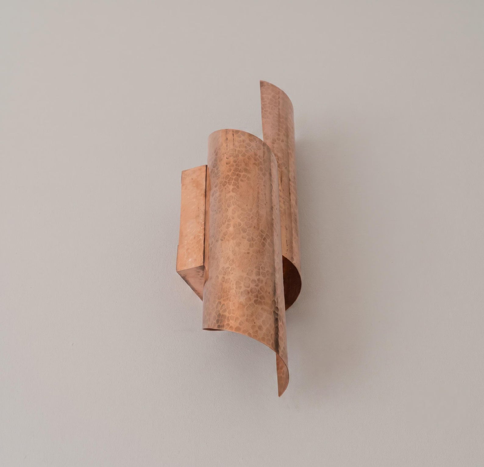 Hammered Copper Wall Sconce, Modern Minimalist Wall Light, Hallway Bathroom Lighting