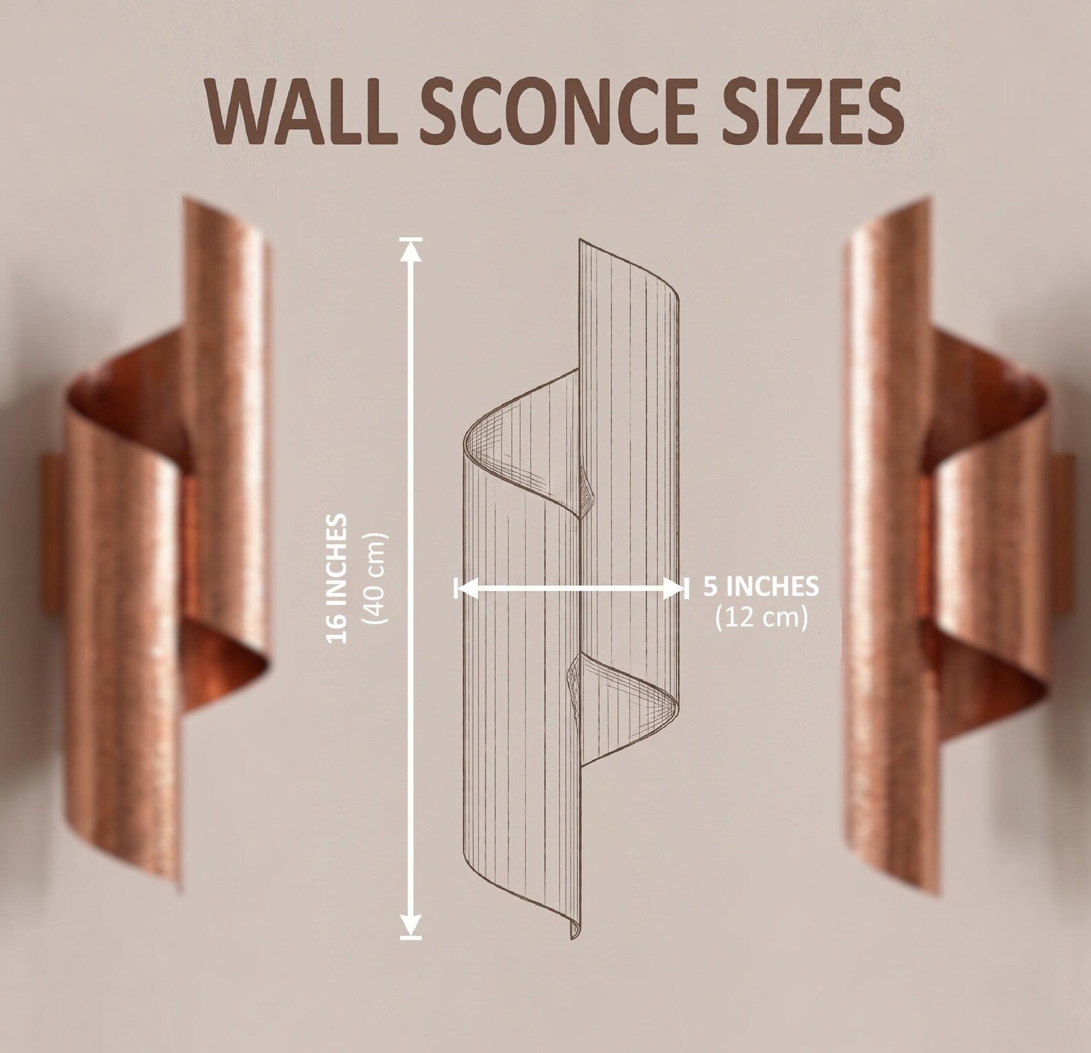 Hammered Copper Wall Sconce, Modern Minimalist Wall Light, Hallway Bathroom Lighting