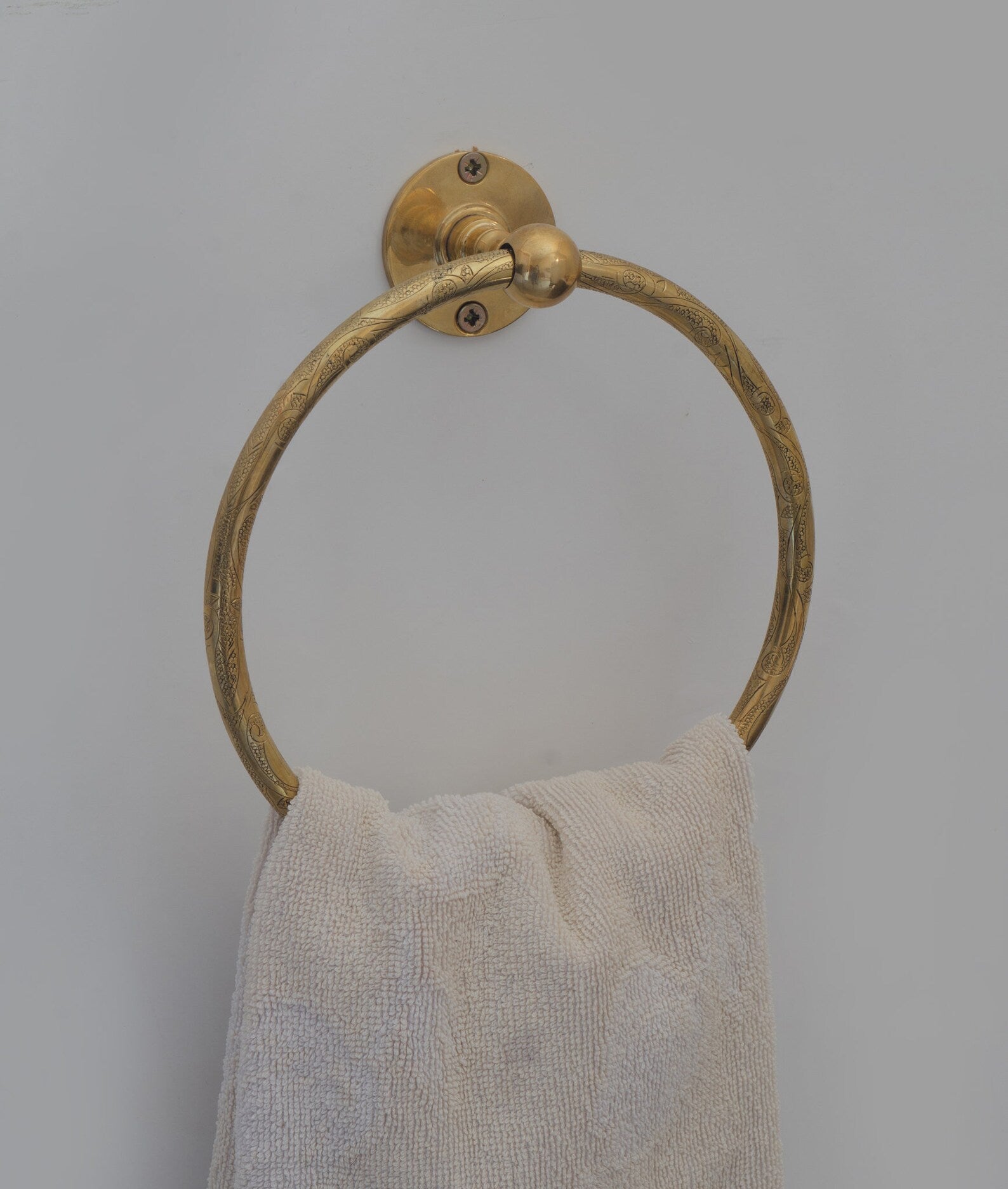 Moroccan Bathroom Furniture Wall Art, Brass Bath Set of 7