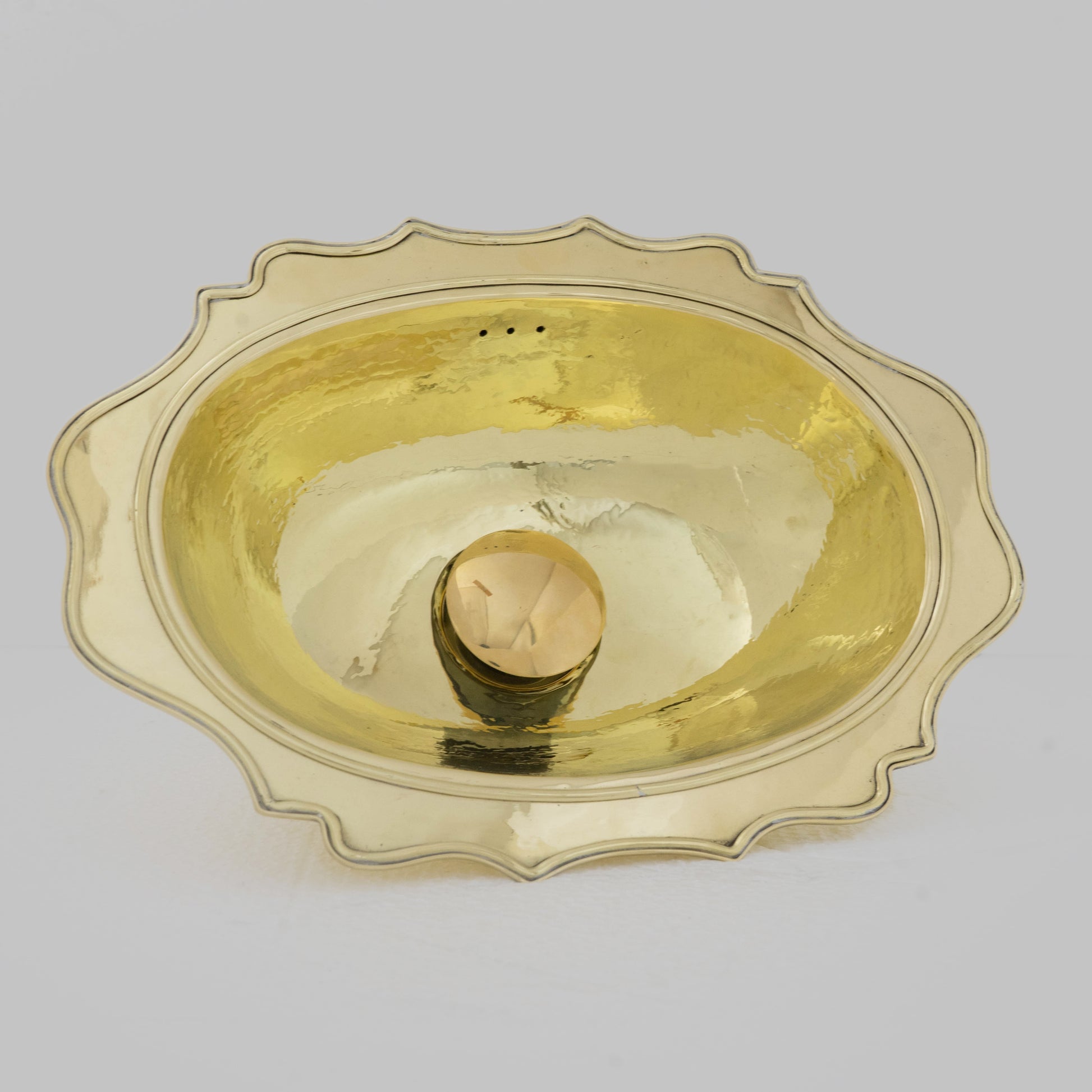 Antique Solid Brass Sink, Unlacquered Exposed Oval Bathroom Sink, Bathroom Vessel sink