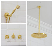 Overhead Shower Handheld, Ceiling Showerhead And Hand Shower Combo