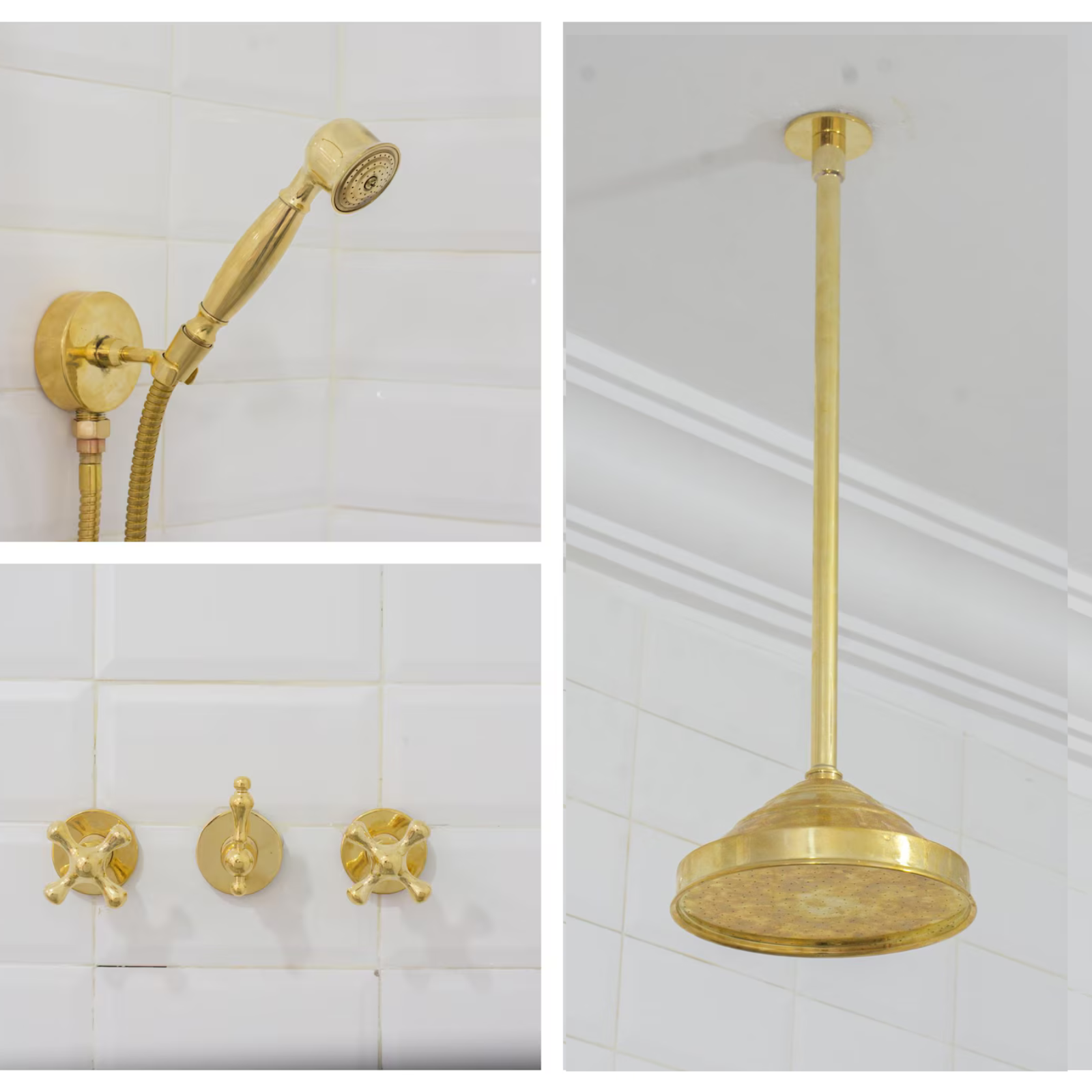 Overhead Shower Handheld, Ceiling Showerhead And Hand Shower Combo