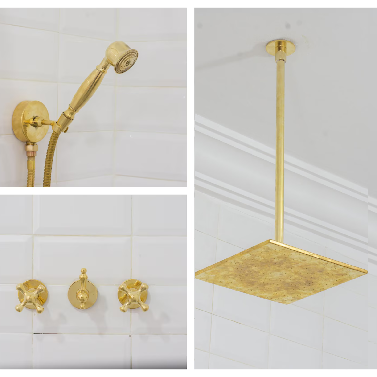 Overhead Shower Handheld, Ceiling Showerhead And Hand Shower Combo