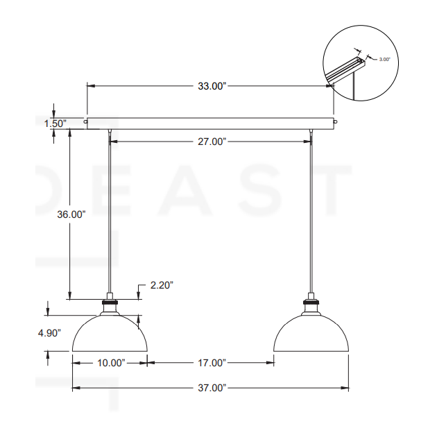 Oxidized Copper Ceiling Pendant Set, Copper Lampshade, Copper Ceiling Light Fixture, Copper Hanging Dome Light Set Kitchen Island