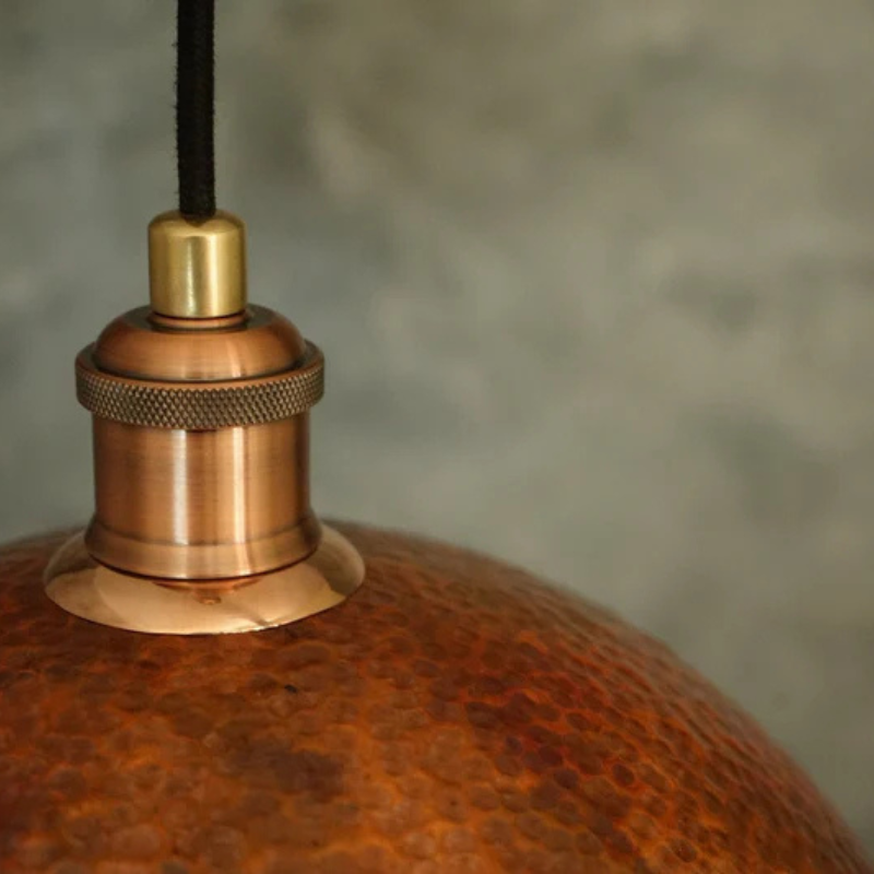 Dome - Oxidized Copper Pendant Light, Kitchen Island