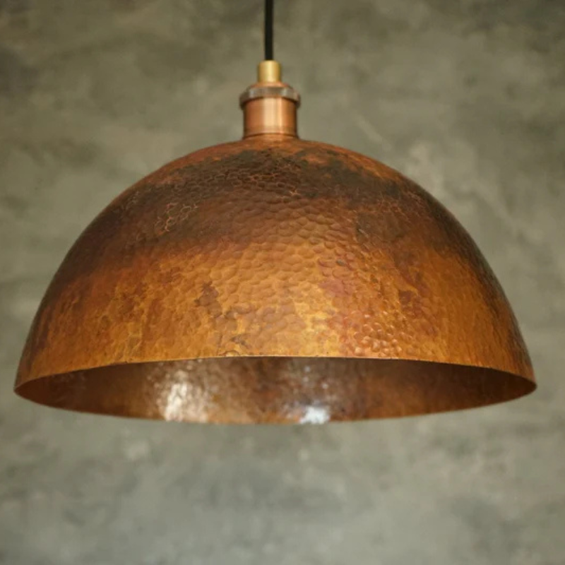 Dome - Oxidized Copper Pendant Light, Kitchen Island