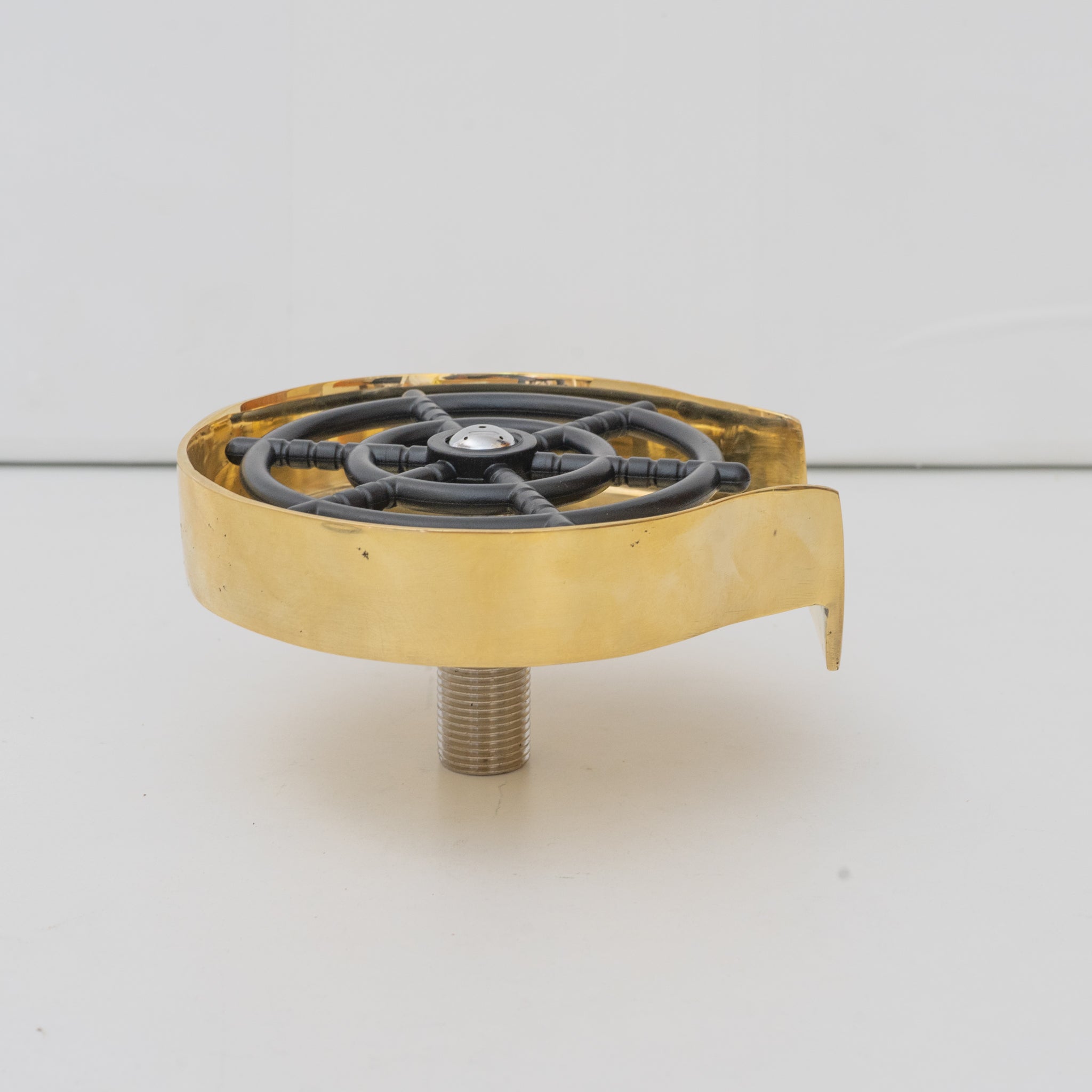 Solid Brass Body, Kitchen Cup Cleaner, Glass Rinser, Unlacquered Brass Patina