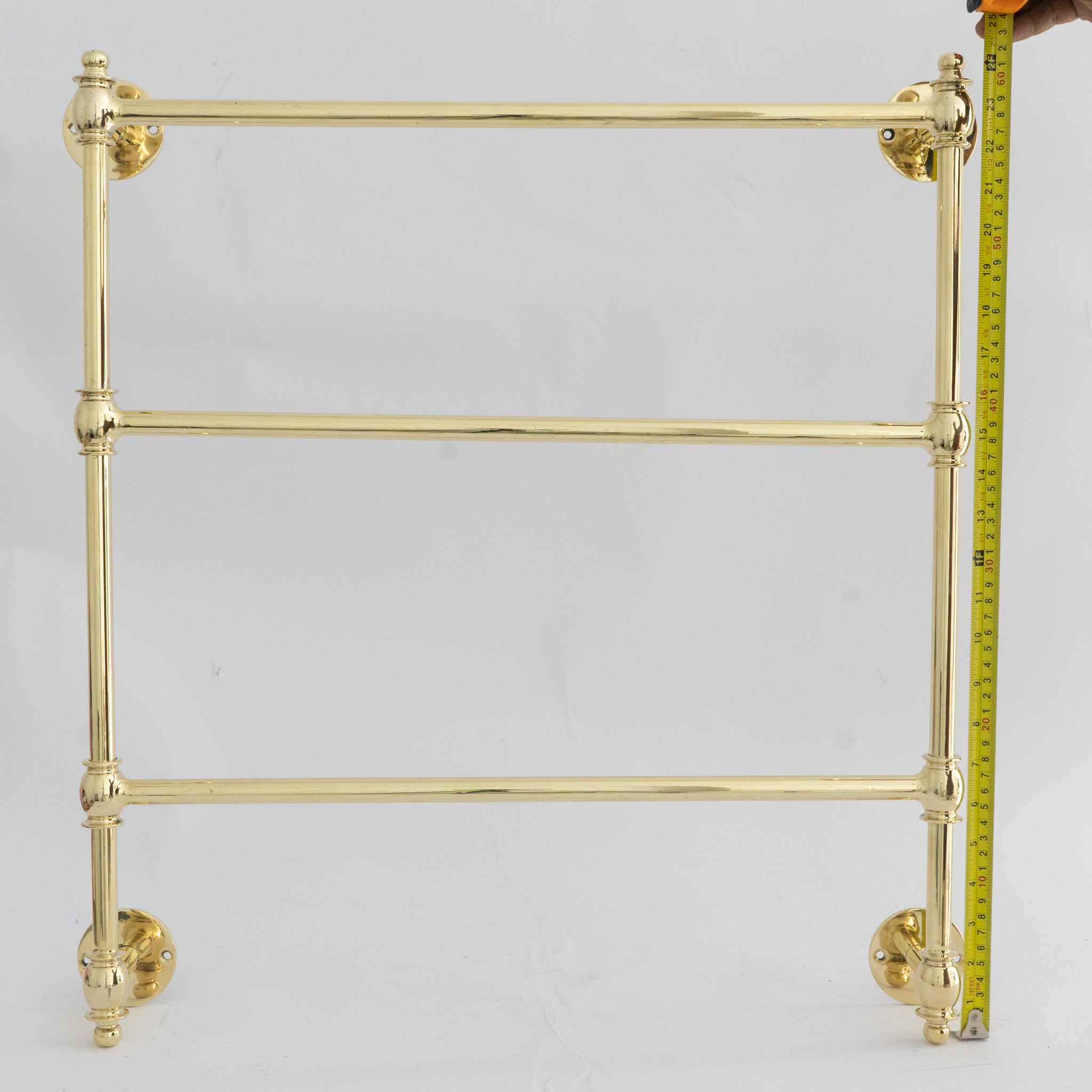 Unlacquered Brass Towel Organizer | Towel Rail