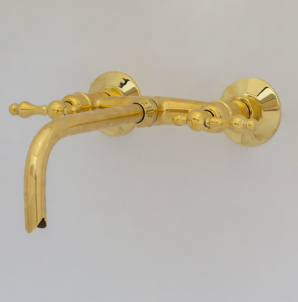Brass Wall Mount Faucet – Antique Brass Bathroom Faucet