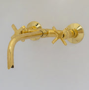 Brass Wall Mount Faucet – Antique Brass Bathroom Faucet