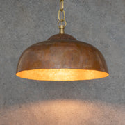 Tiered Copper Dome: Solid Hand - Forged Artisan Lighting with Aged Patina Finish - Insideast