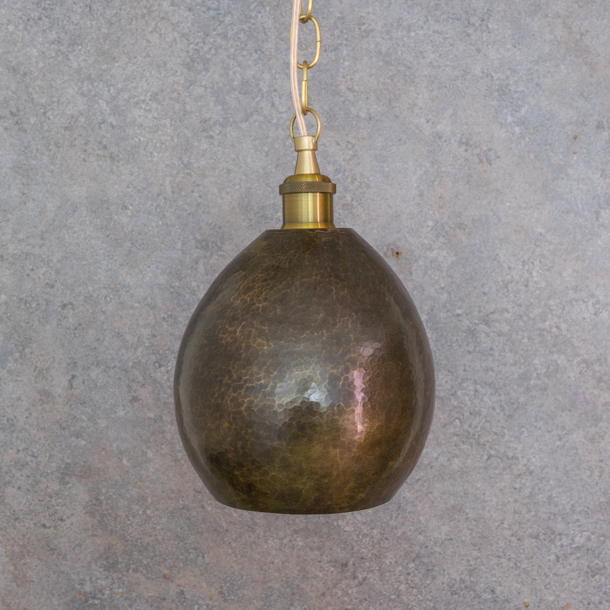Antique Bronze Egg Pendant Light