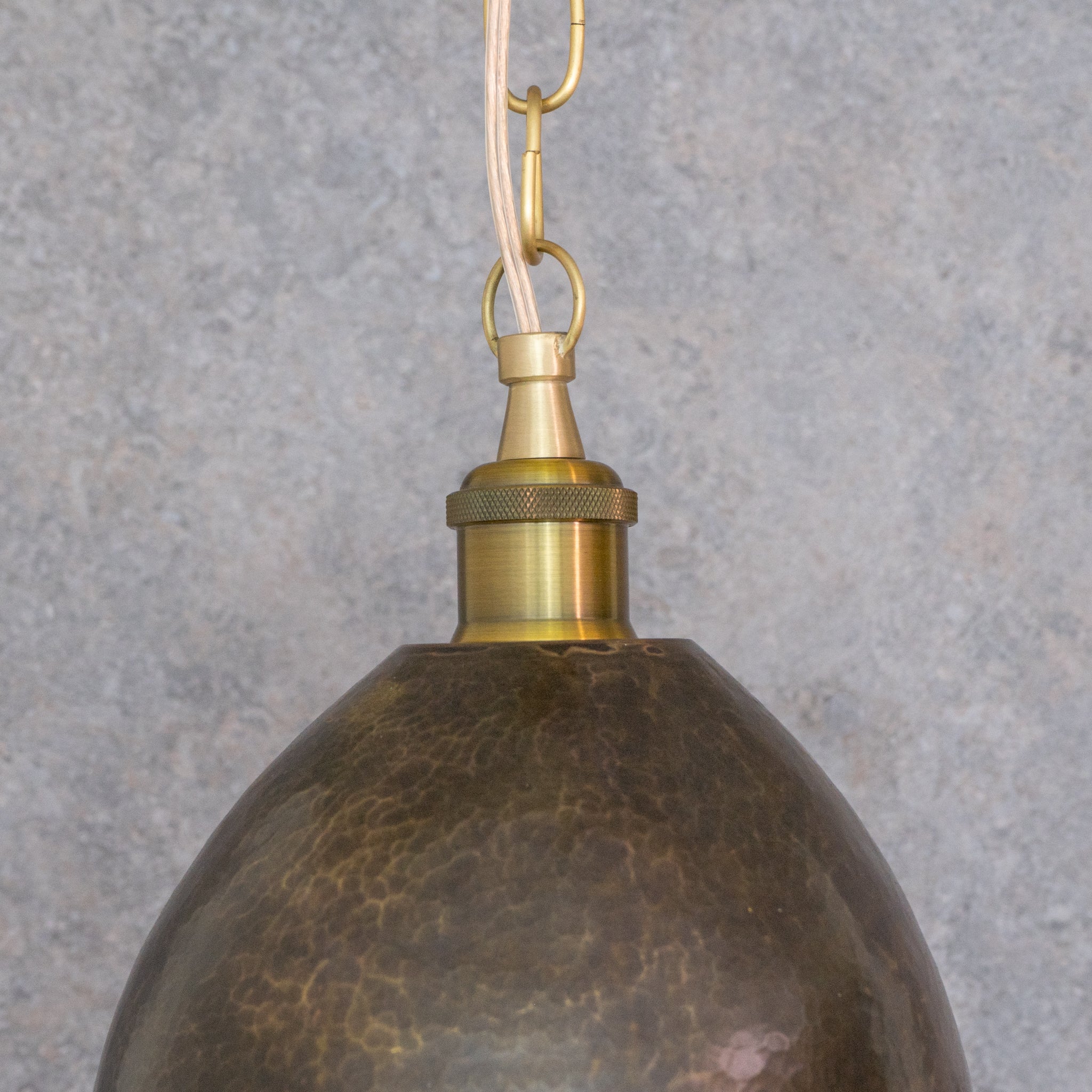 Dark Bronze Teardrop Pendant Light - Hand - Hammered Copper Hanging Lamp for Kitchen & Entryway - Insideast