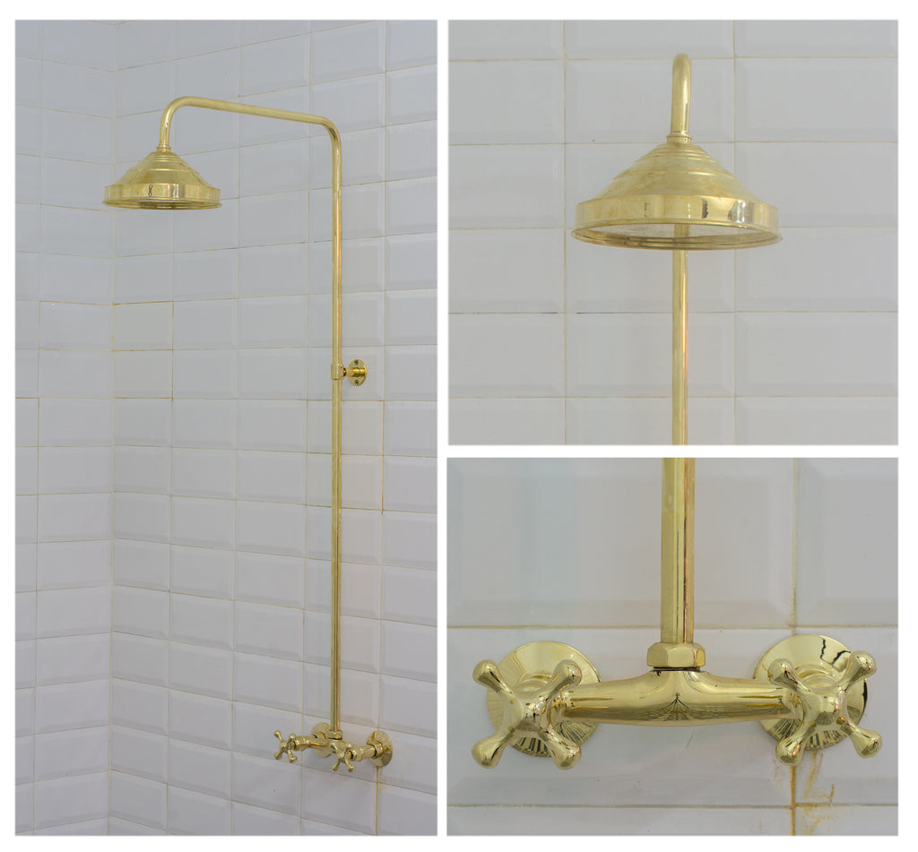Antique Brass Shower Fixtures – Brass Shower System