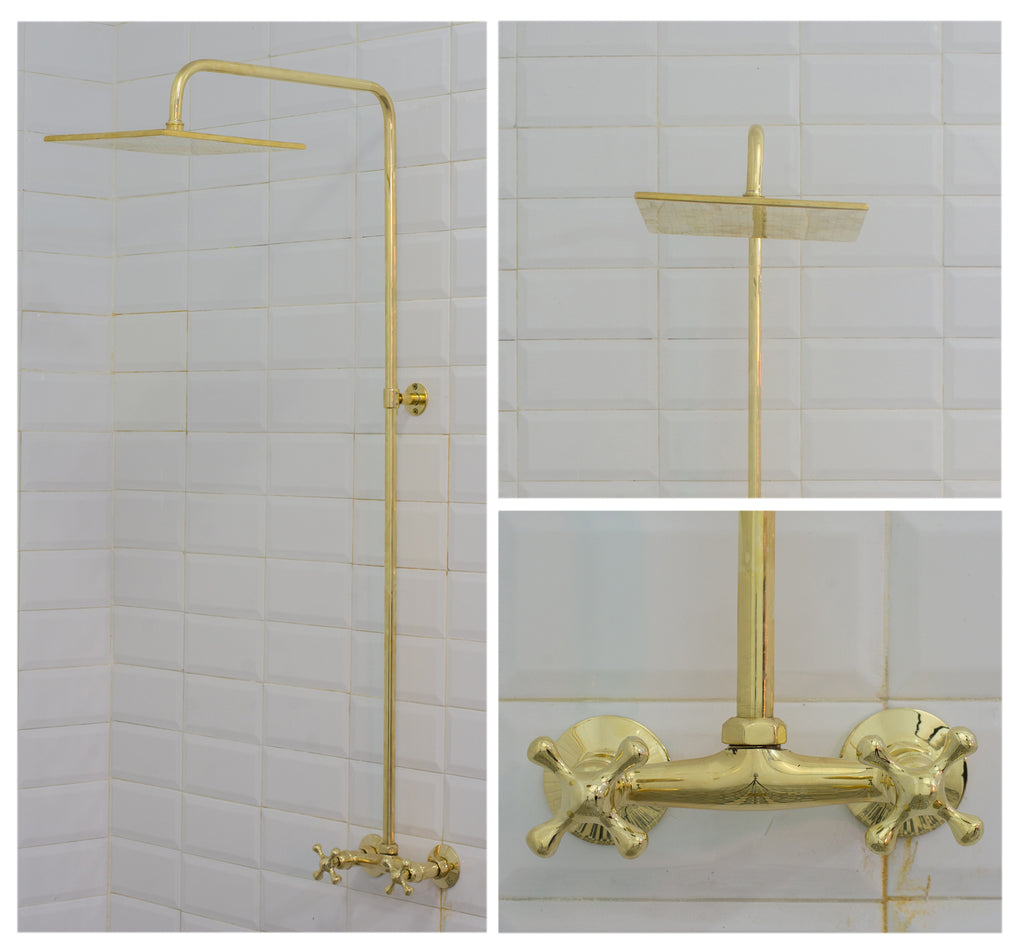 Antique Brass Shower Fixtures – Brass Shower System