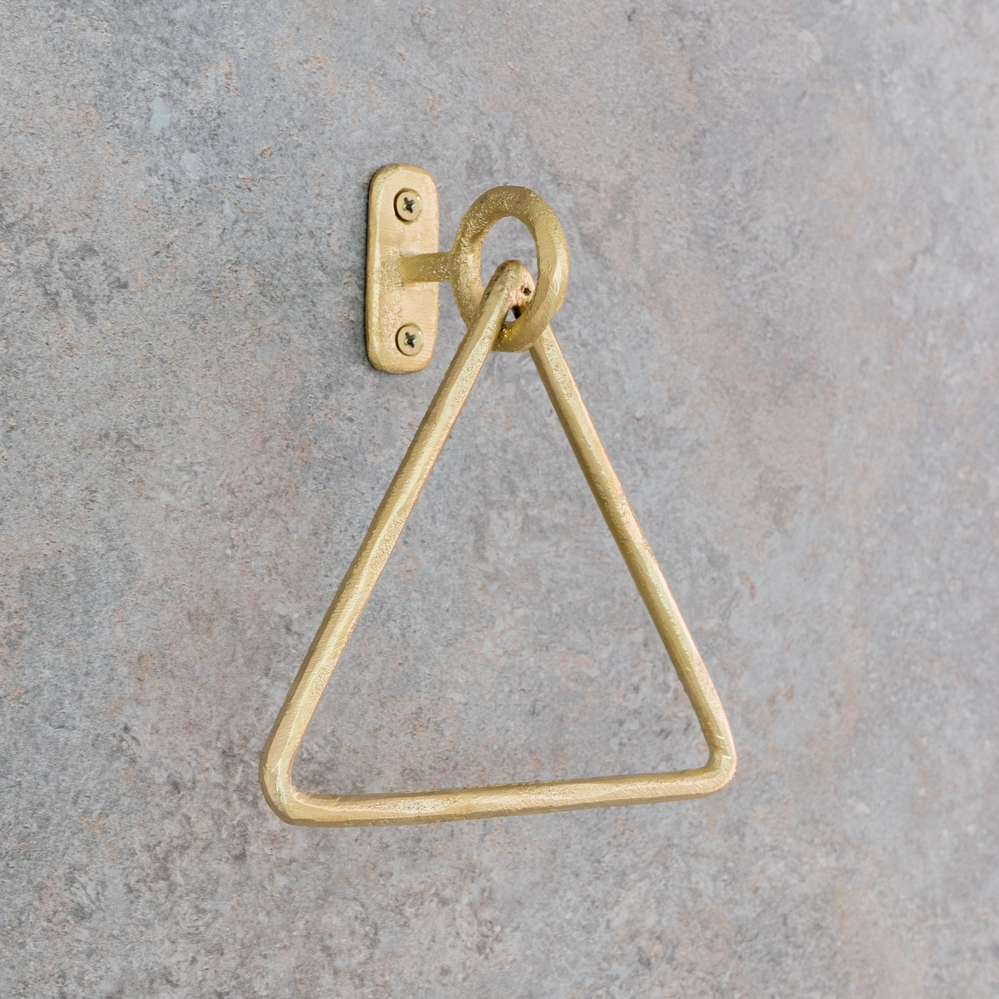 Unfinished Solid Brass Towel Ring, Sand Casted
