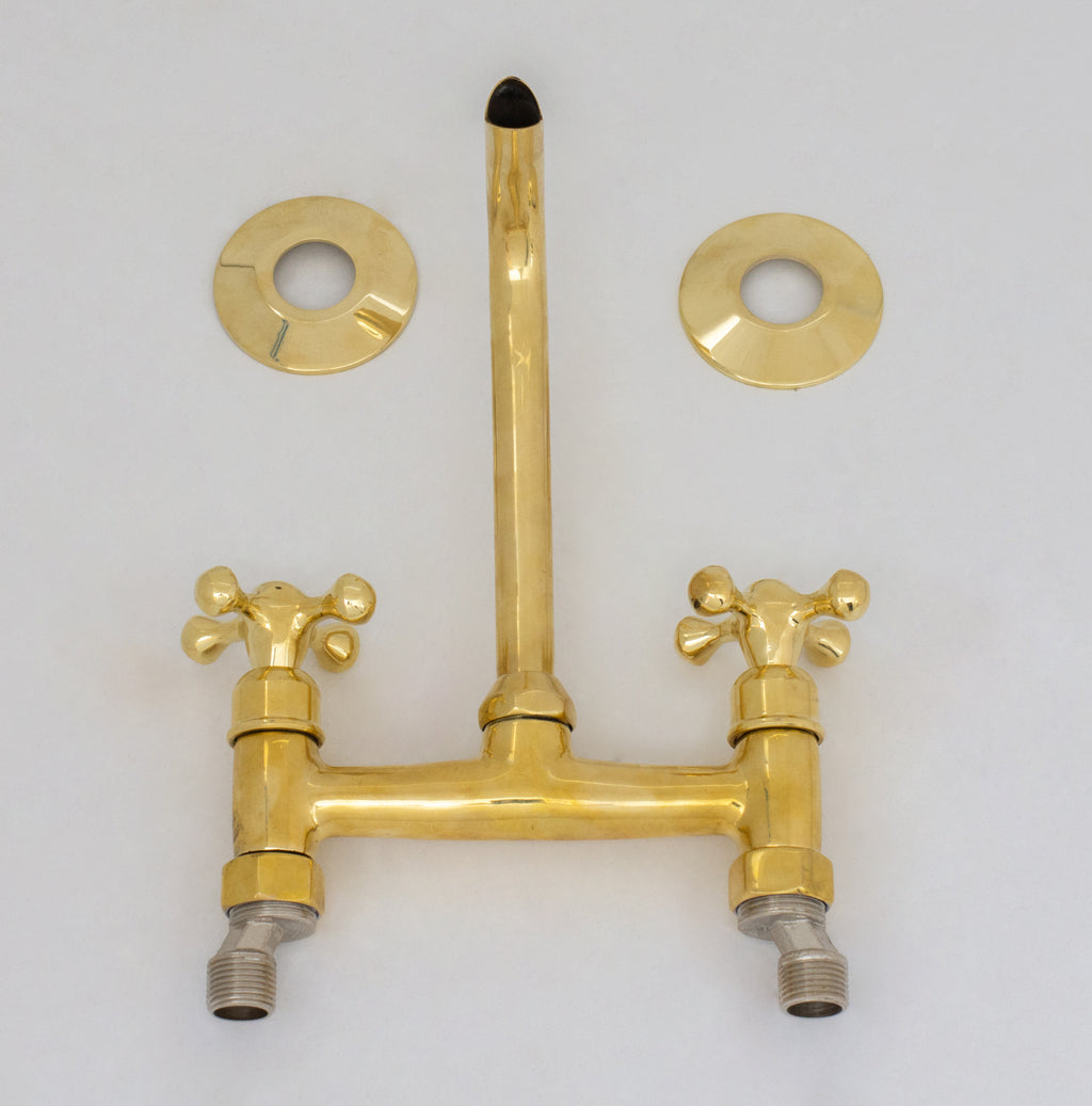 Brass Wall Mount Faucet – Antique Brass Bathroom Faucet