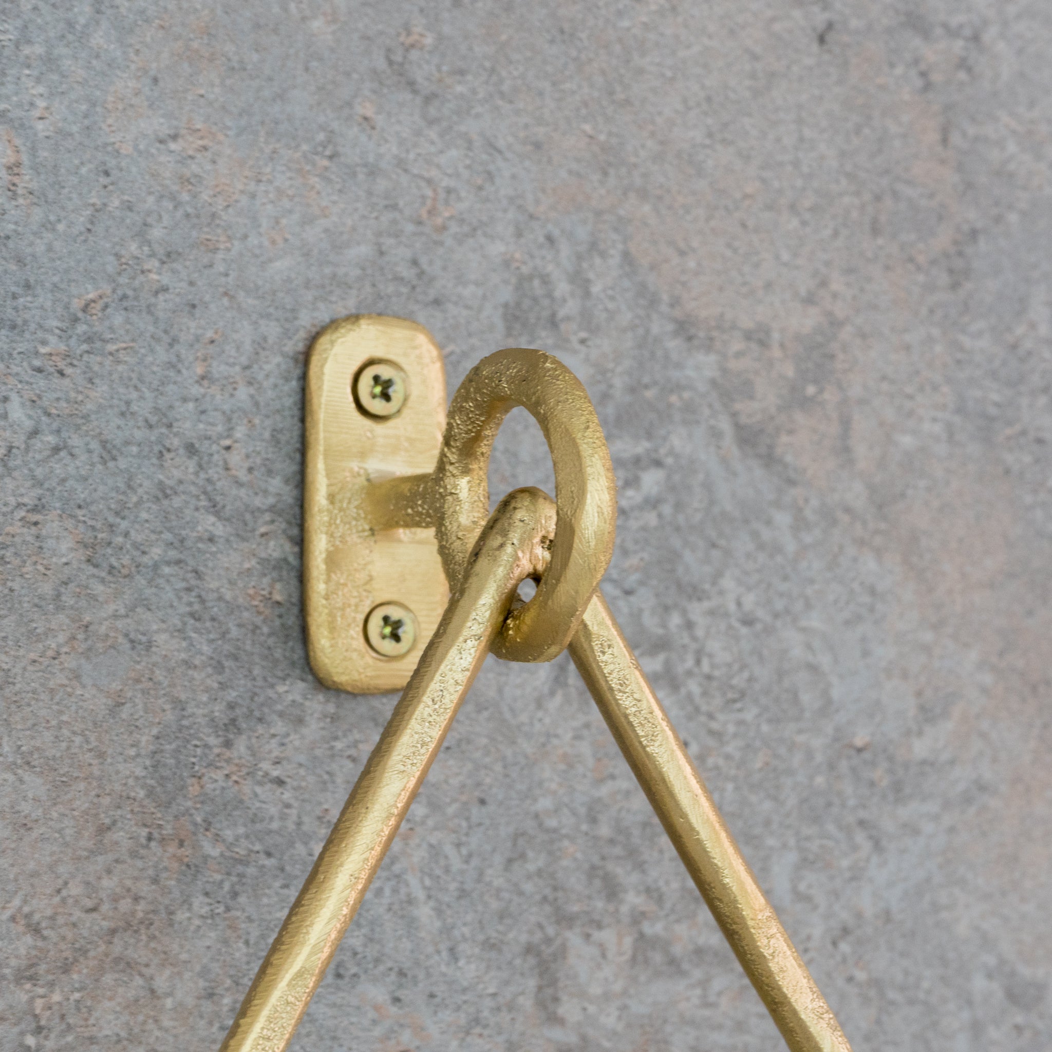 Unfinished Solid Brass Towel Ring, Sand Casted