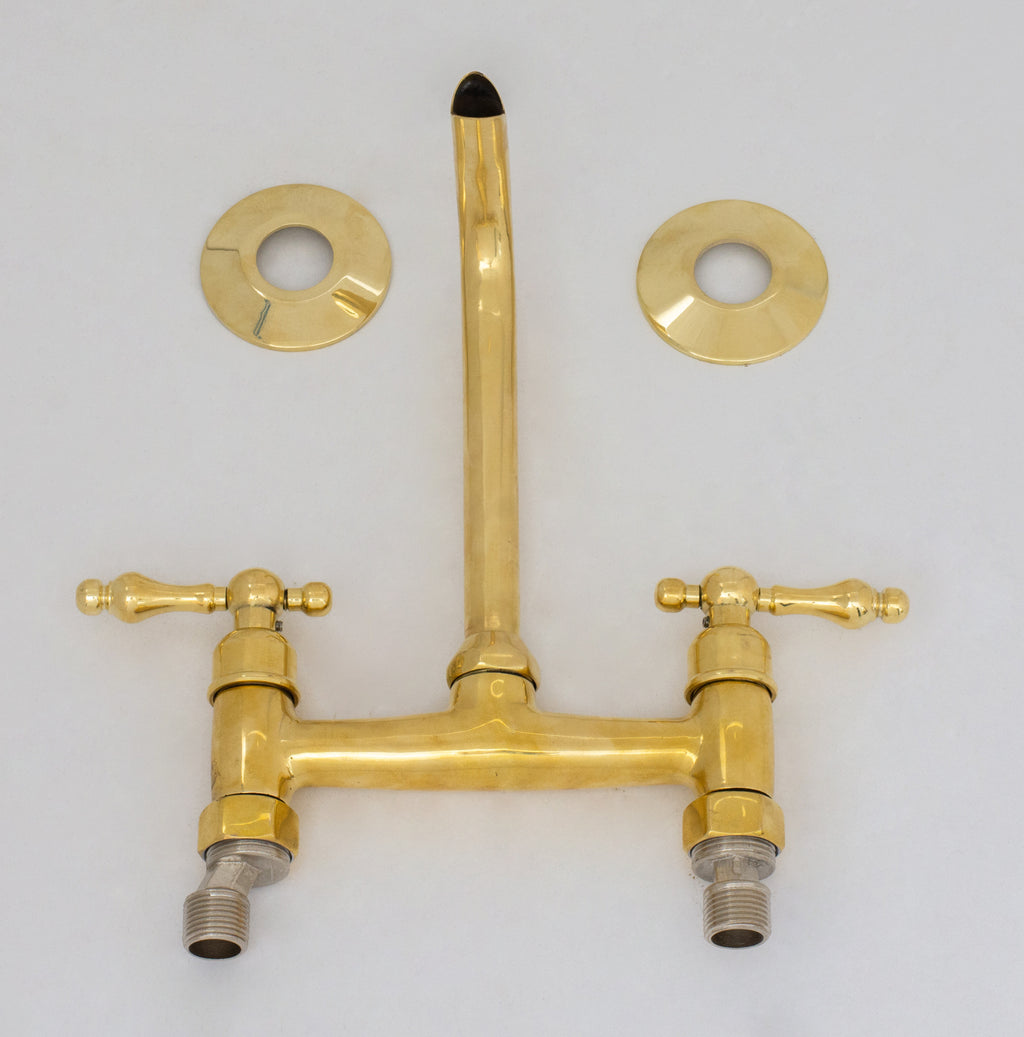 Brass Wall Mount Faucet – Antique Brass Bathroom Faucet