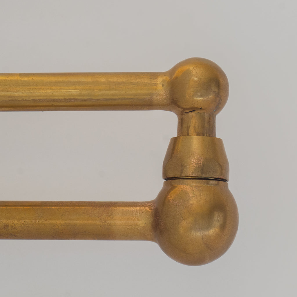 Unlacquered Brass Pot Filler, Kitchen Faucet, Aged Brass Faucet, Stove Faucet
