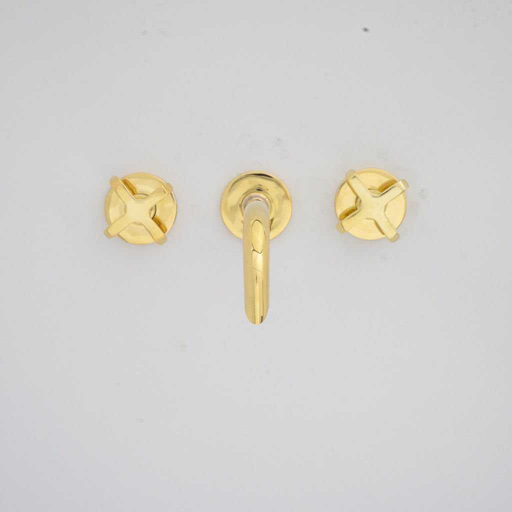 Unlacquered Brass Built-in Faucet | Bathroom Concealed Faucet