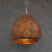 Oxidized Copper Teardrop Pendant | Handcrafted Moroccan Lamp - Insideast