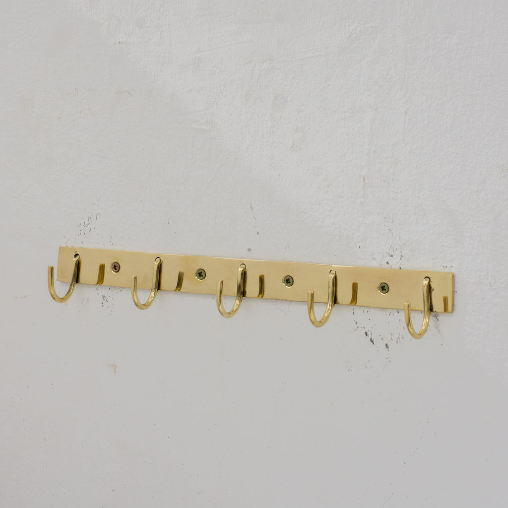 Solid Brass Coat Hooks Rack, Wall Mounted Hanger Hooks, Hallway Hooks