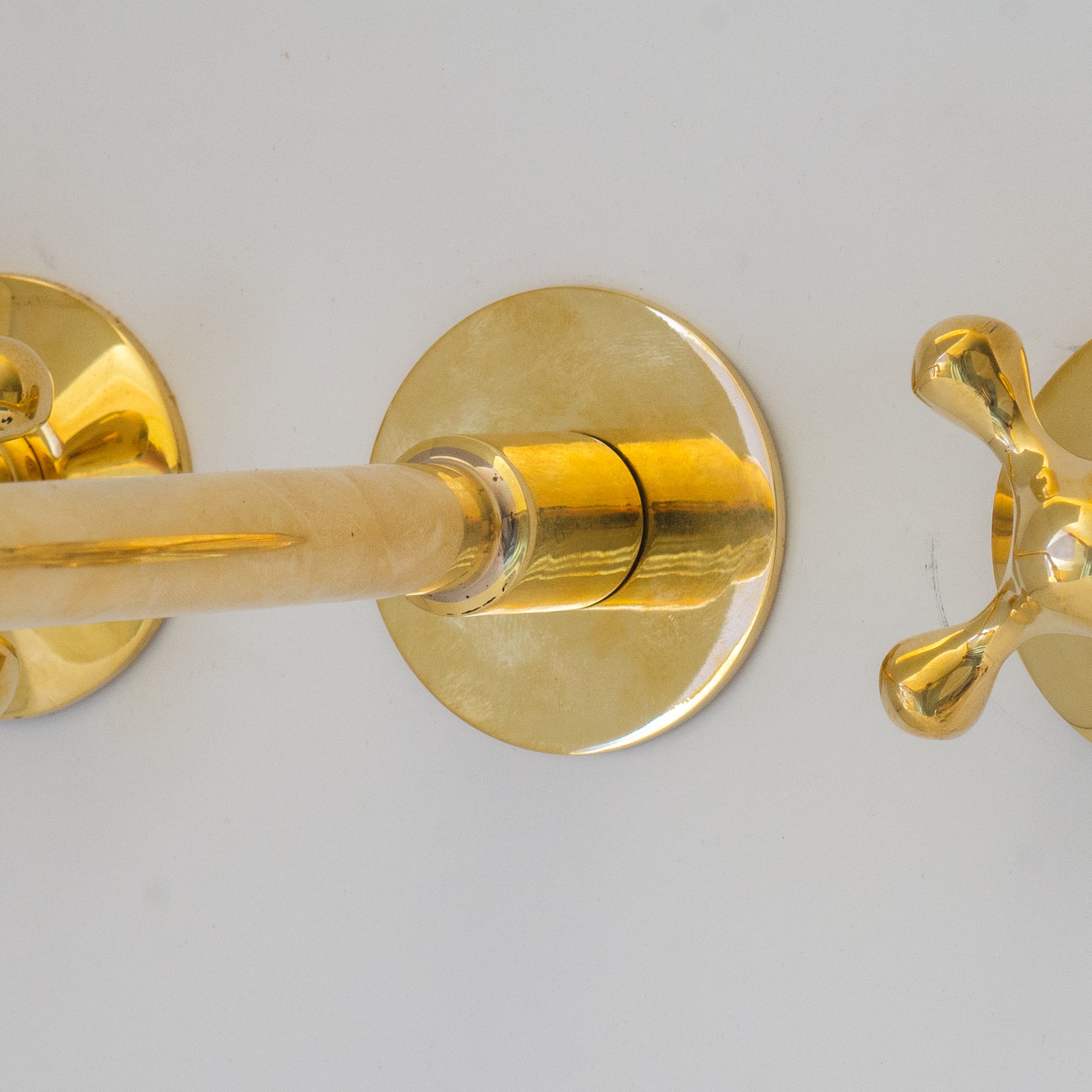 Unlacquered Brass Faucet, Wall Mount Bathroom Sink Faucet