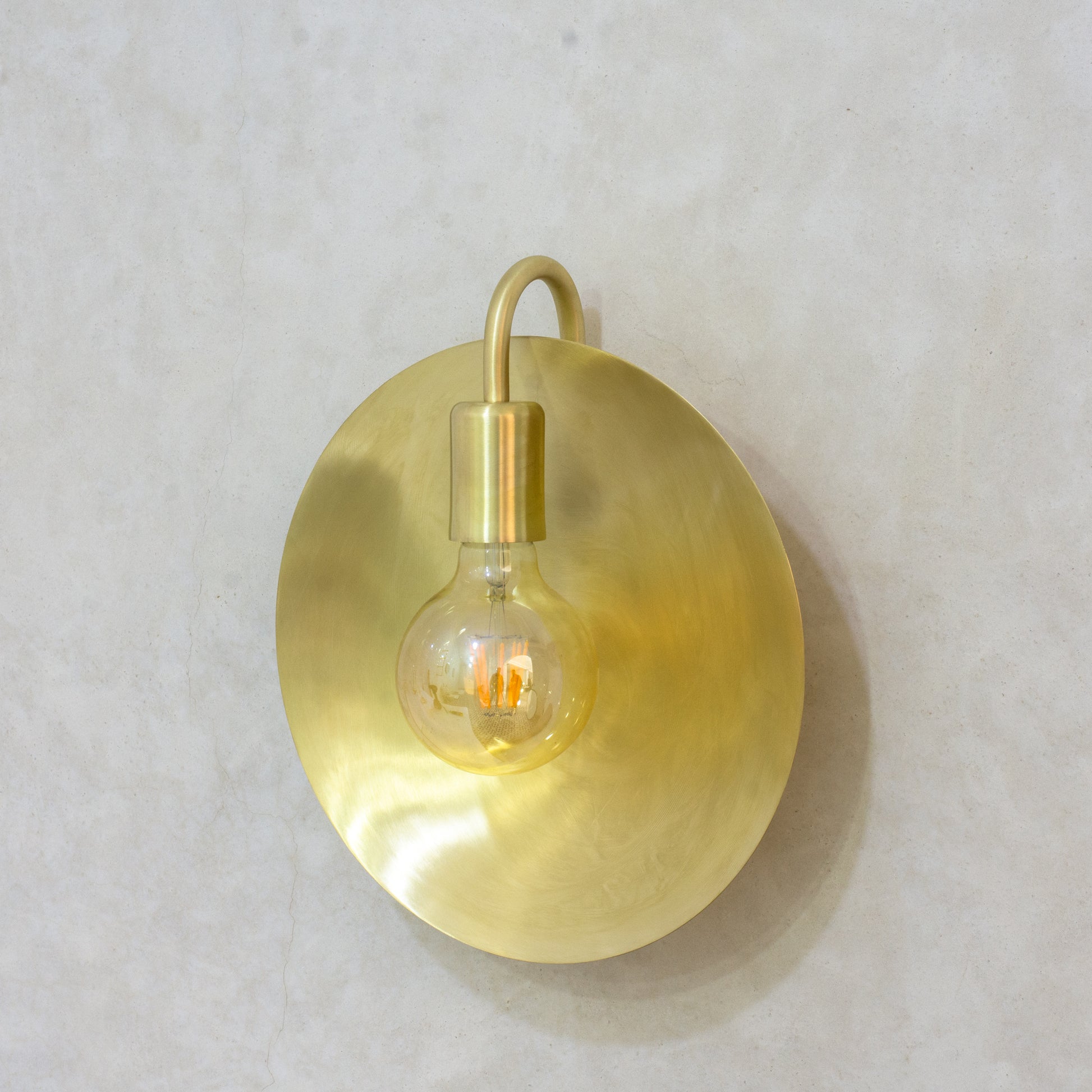 Brass Wall Light Fixture, Brushed Sconce Light, Wall Lamp, Indoor Light, Wall Dish Sconce Brass