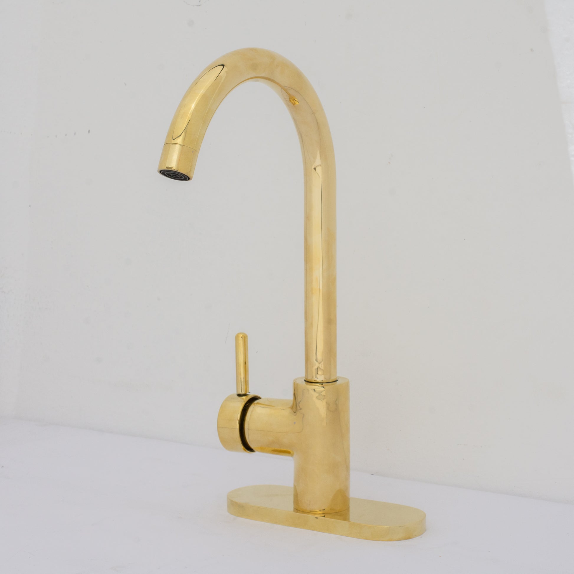 Unlacquered Brass Kitchen Faucet, Island Faucet, Antique Brass Sink Mixer Tap