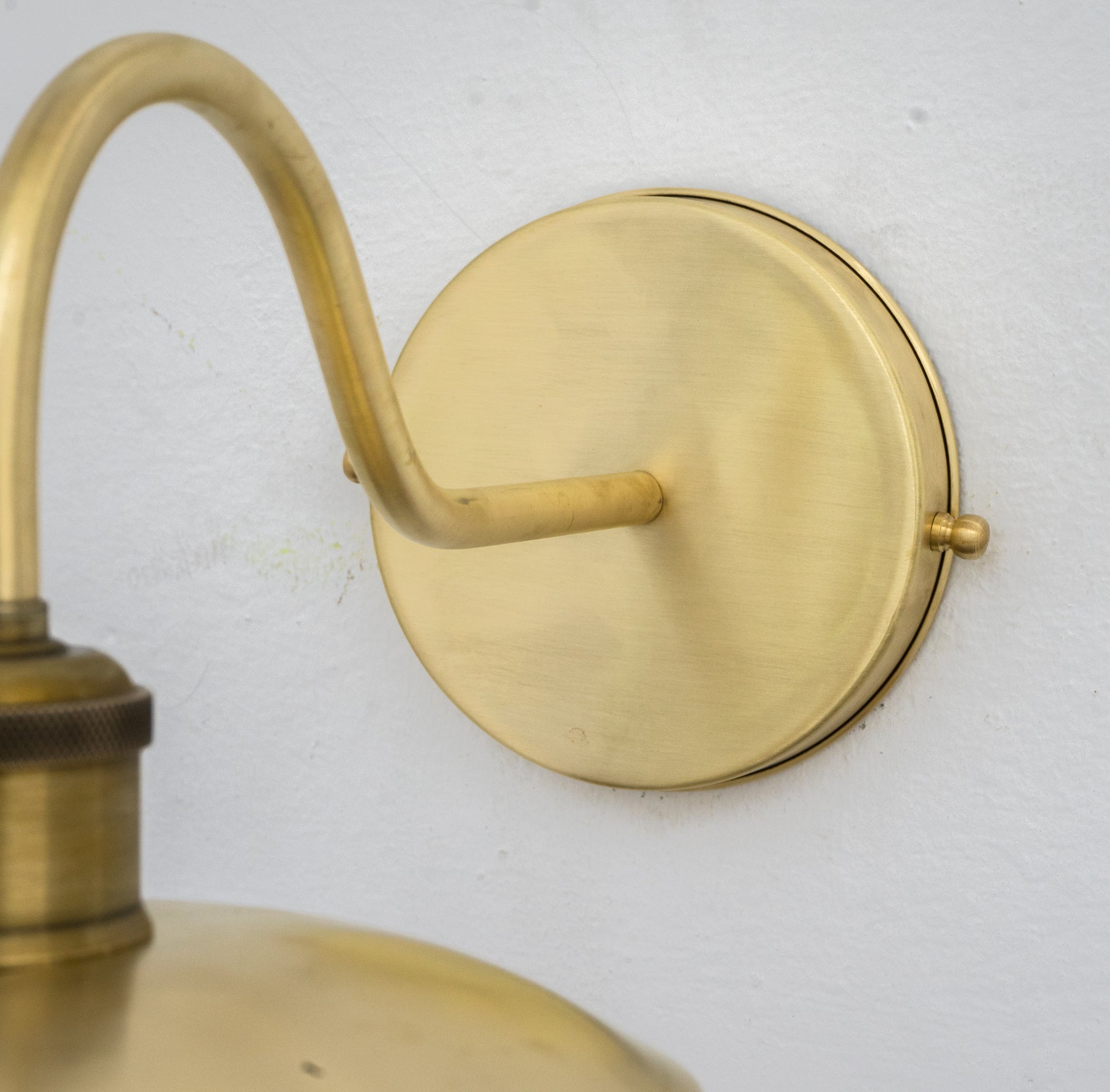 Brushed Brass Wall Sconce Light, Solid Brass Wall Lamp, Wall Lighting Fixture