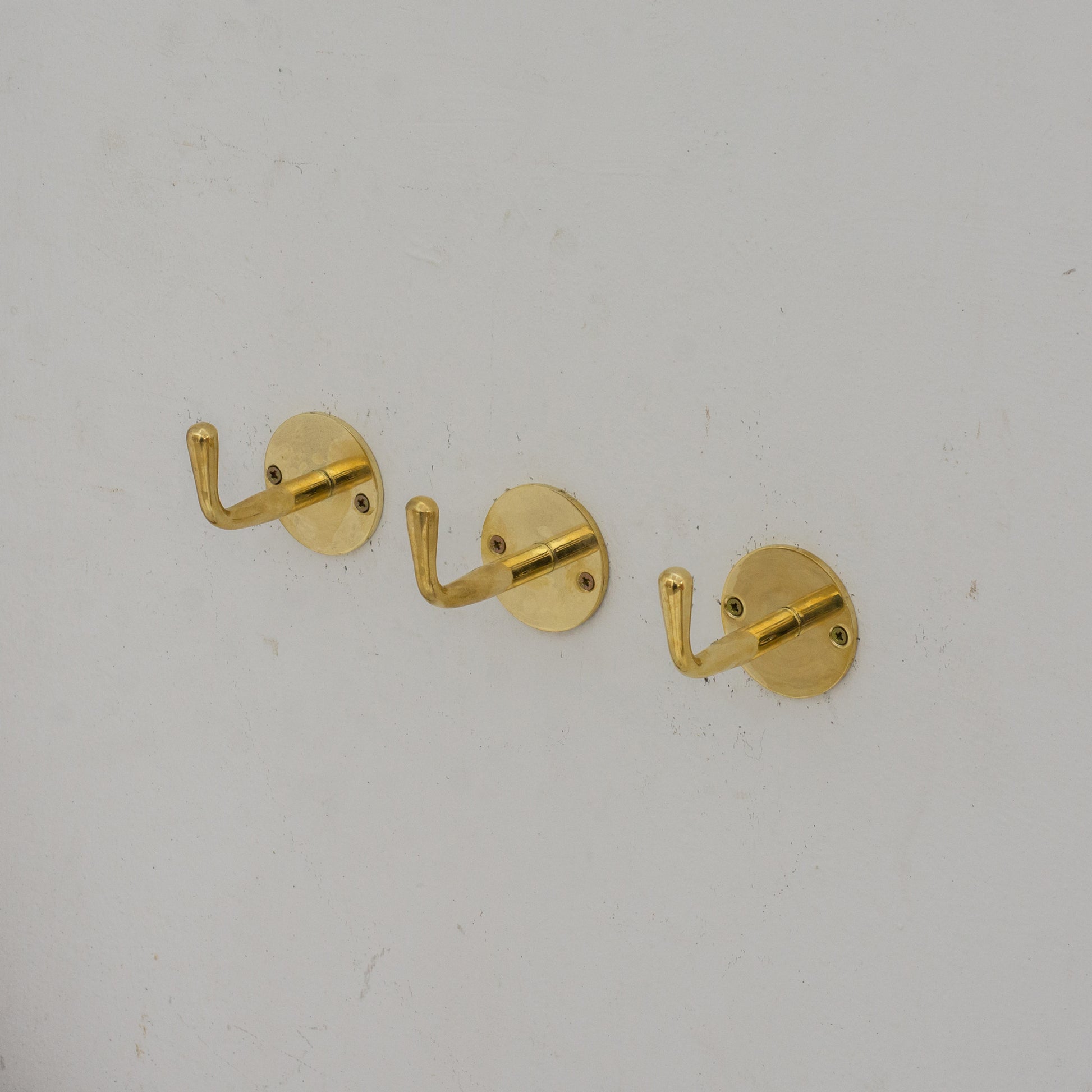 Single Hook solid Unlacquered Brass , Handmade Brass Hook, Coat Hook, Wall Hook
