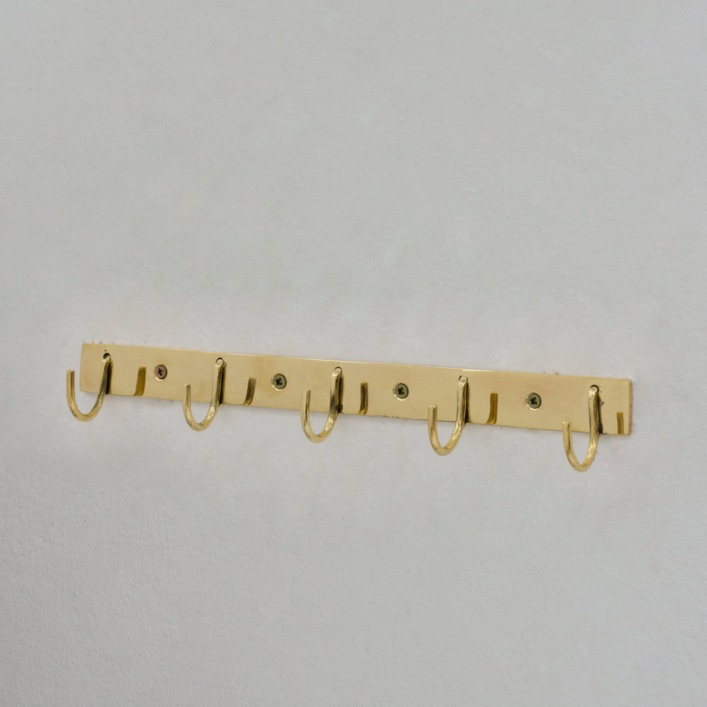 Solid Brass Coat Hooks Rack, Wall Mounted Hanger Hooks, Hallway Hooks