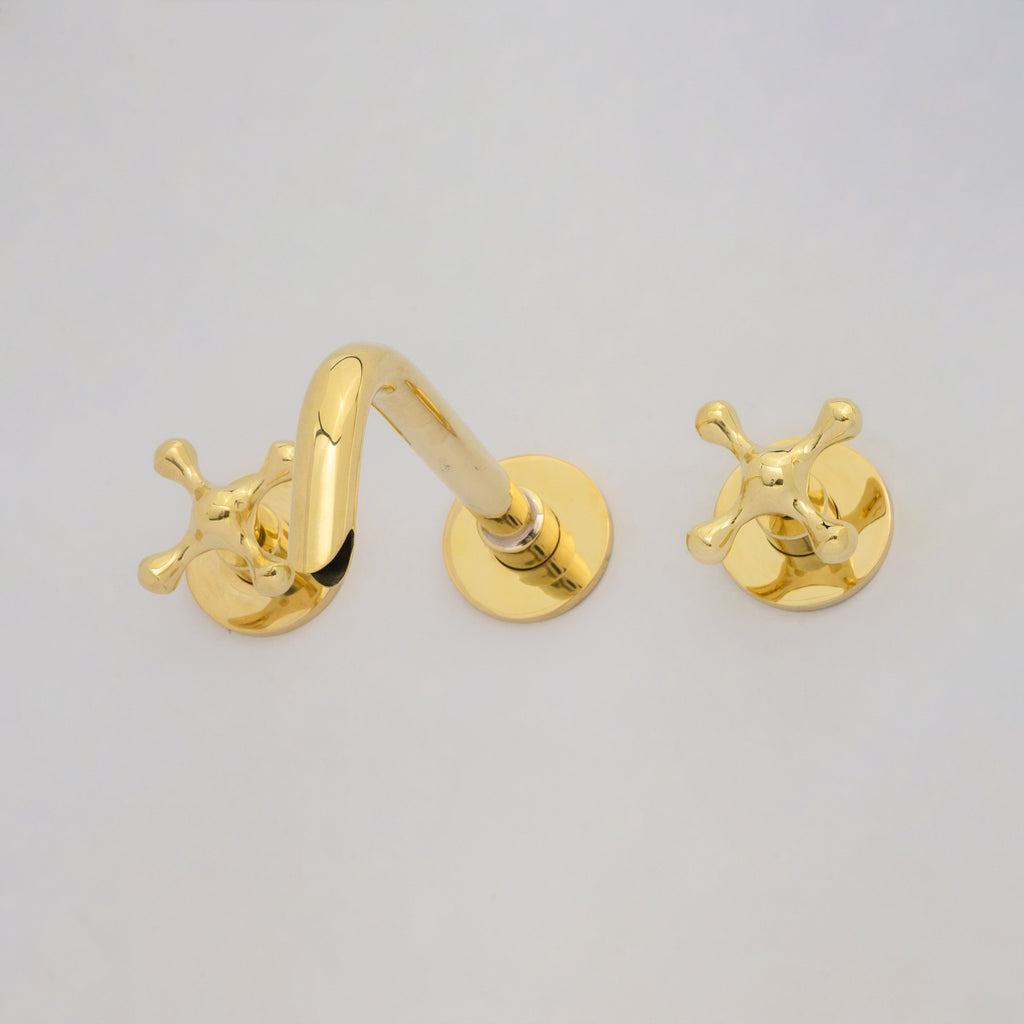 Unlacquered Brass Built-in Faucet | Bathroom Concealed Faucet
