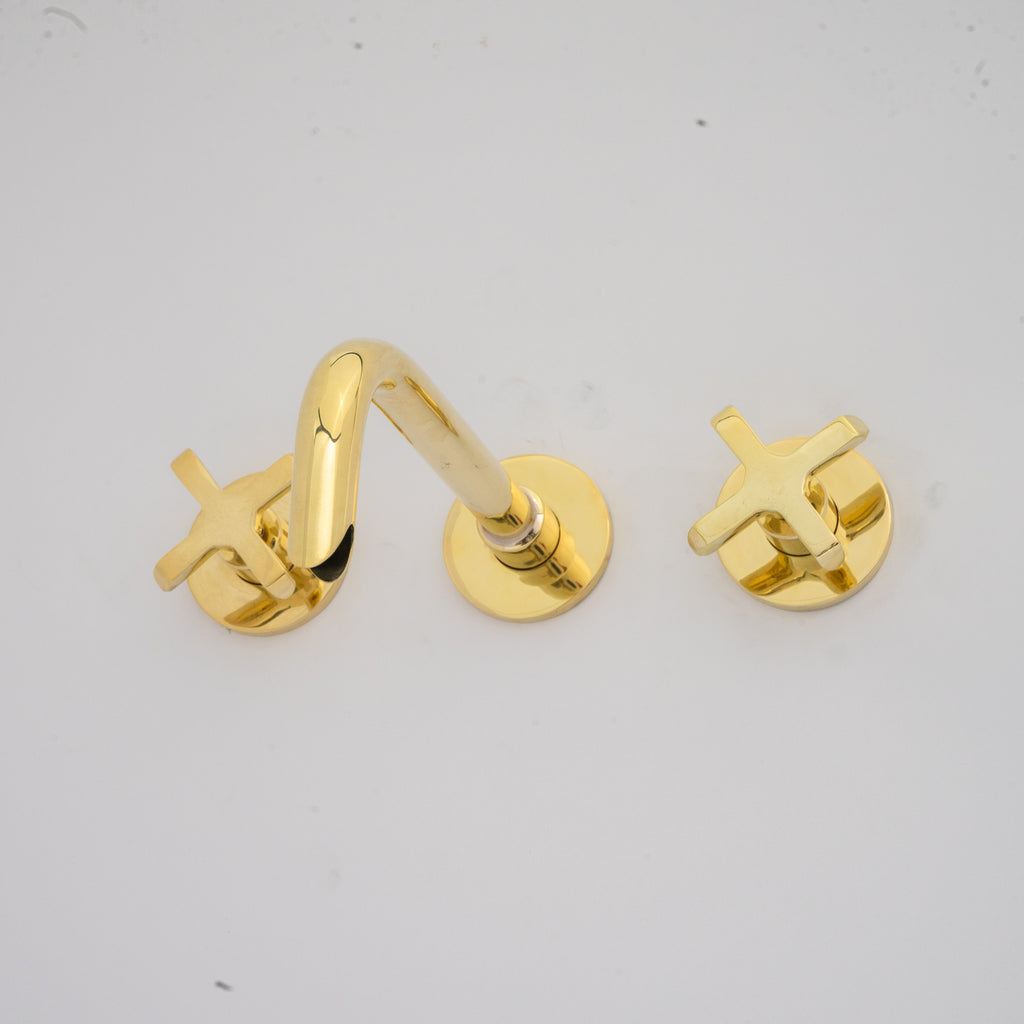 Unlacquered Brass Built-in Faucet | Bathroom Concealed Faucet