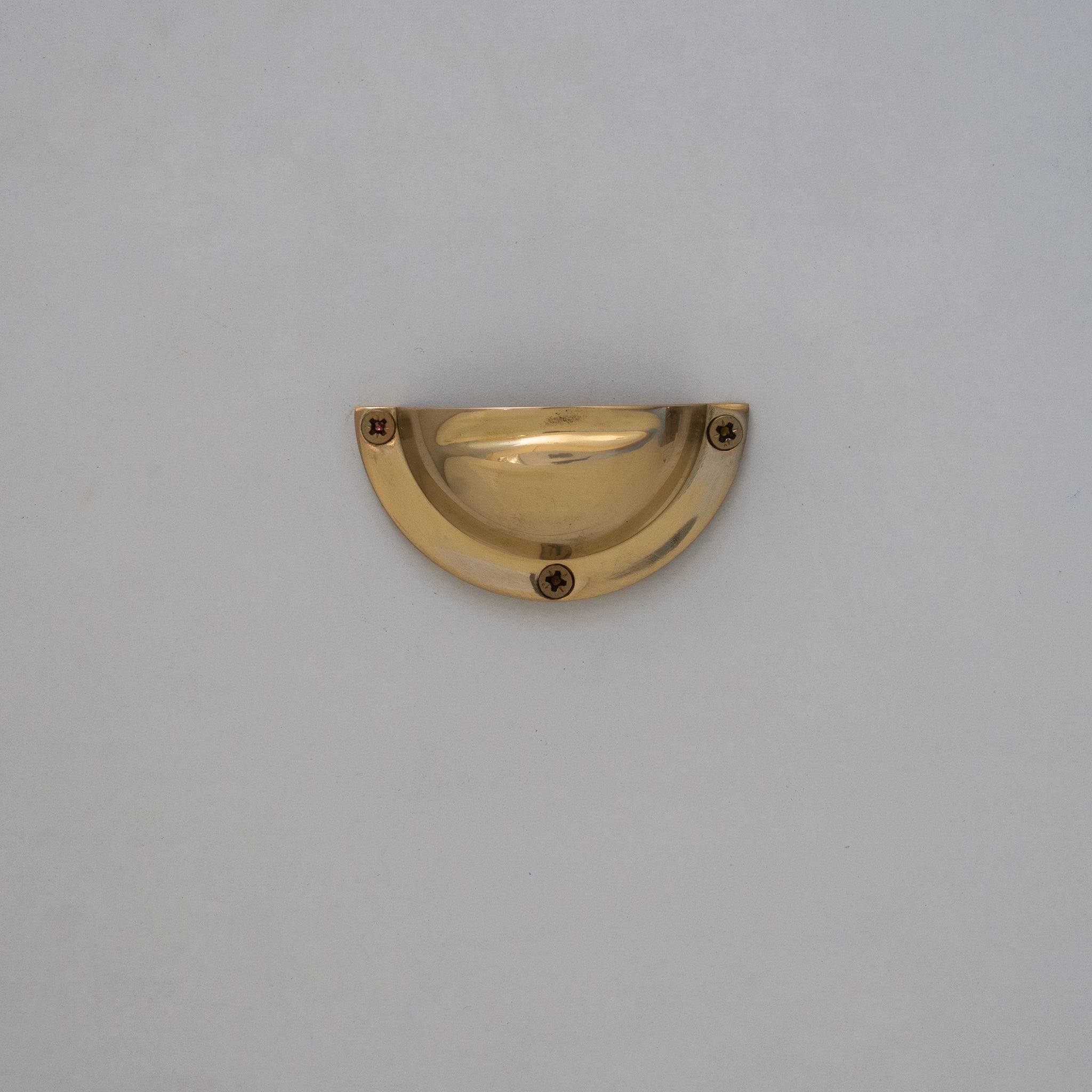 Pack of 3 Brass Kitchen Cup Handles, Handmade Cabinet Knobs, Unlacquered Brass Cup Pull Handles