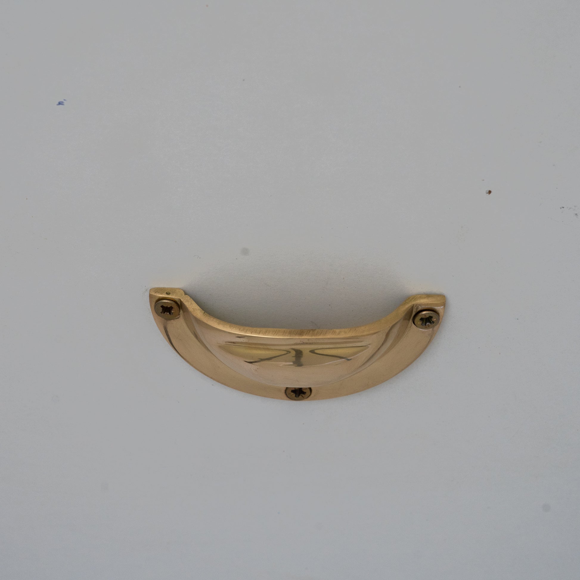 x3 Brass Kitchen Cup Handles, Handmade Cabinet Knobs, Unlacquered Brass Cup Pull Handles